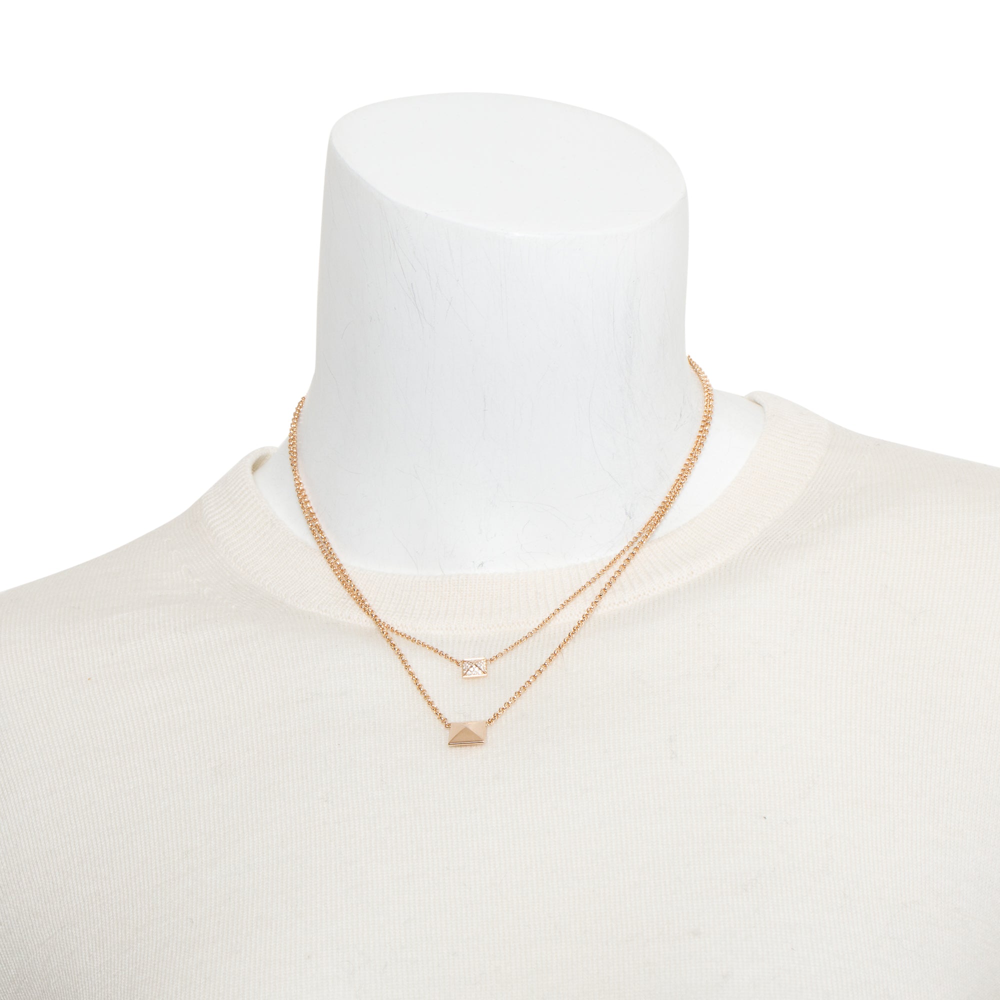 Hermes 2024 18k Rose Gold Diamond Clou D'H Pendant Necklace w/ Box & Receipt