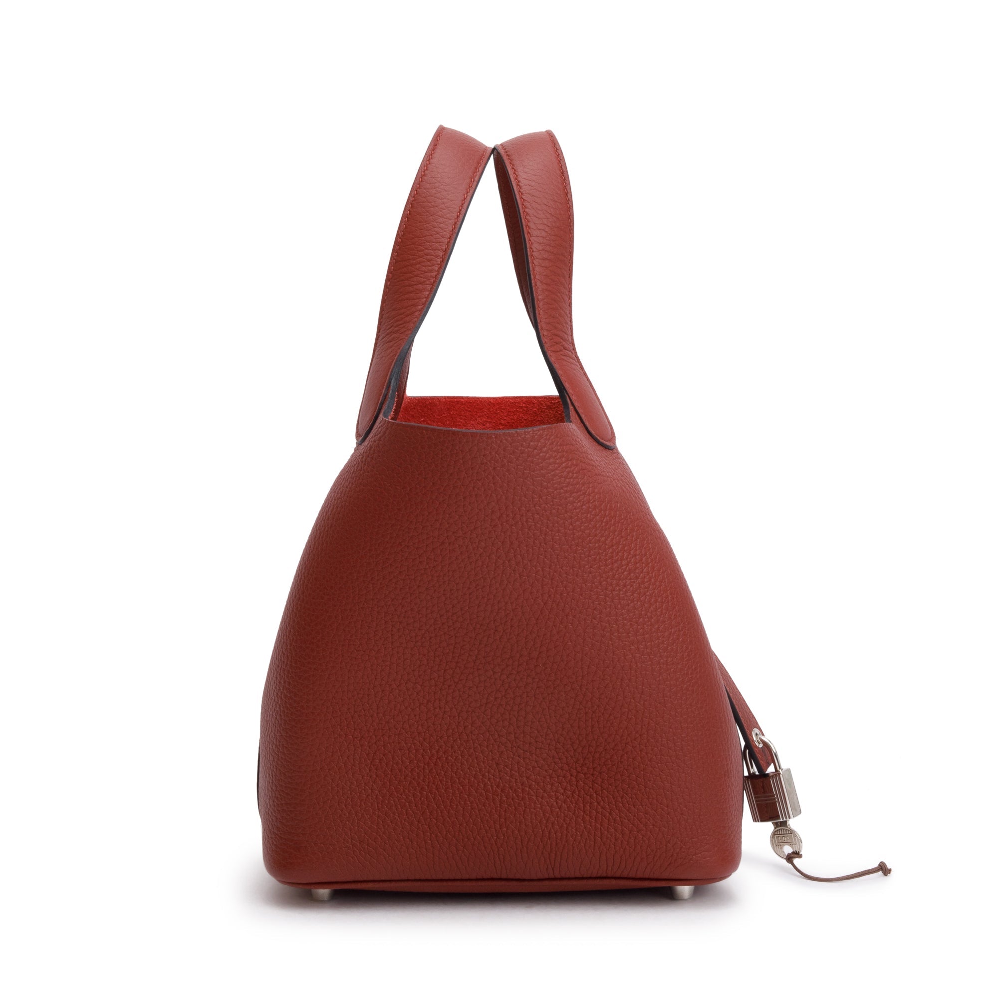 Hermes 2024 Rouge H Taurillon Clemence Picotin Lock 18 w/ Box & Receipt