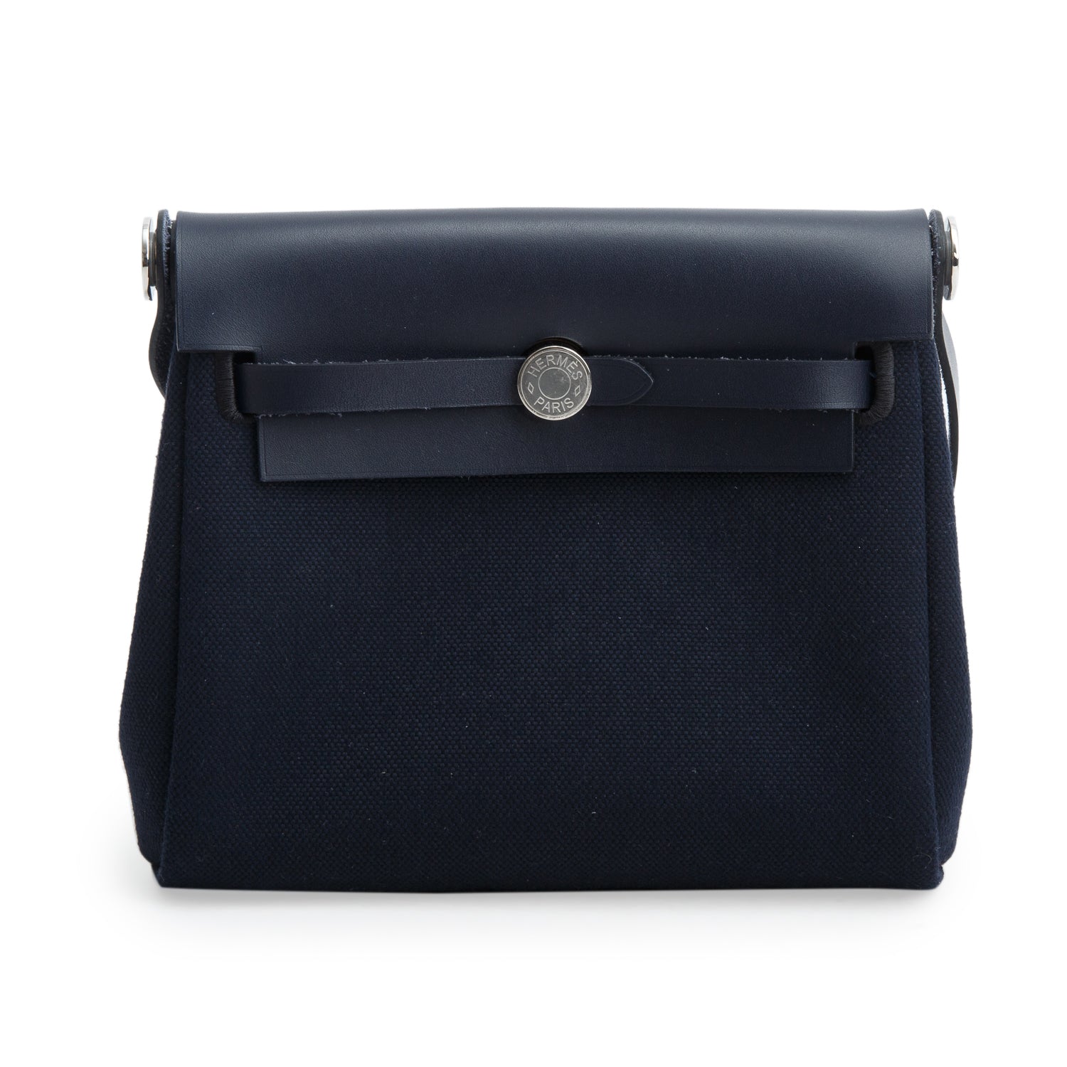 Hermes 2026 Bleu Nuit/Noir Military Toile Vache Hunter Herbag Zip Retourne 20