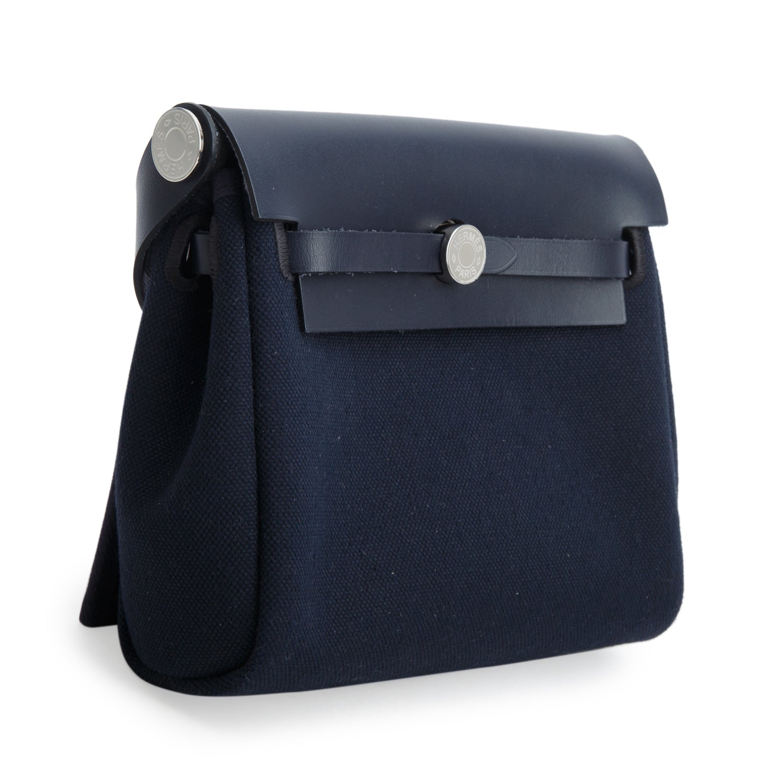 Hermes 2026 Bleu Nuit/Noir Military Toile Vache Hunter Herbag Zip Retourne 20