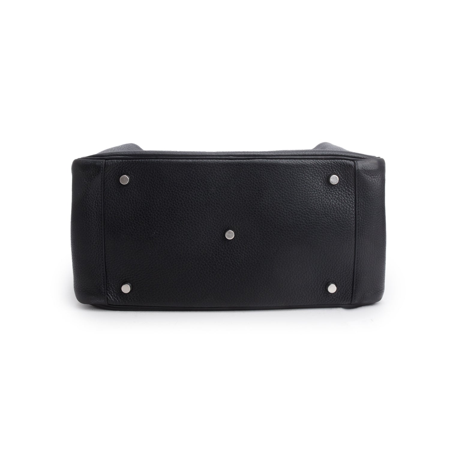 Hermes Noir Taurillon Clemence Leather Lindy 34