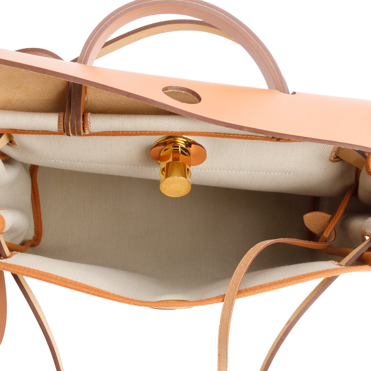 Hermes 2025 Beton Naturel Toile Militaire Vache Hunter Herbag Zip 31 Retourne PM w/ Pouch