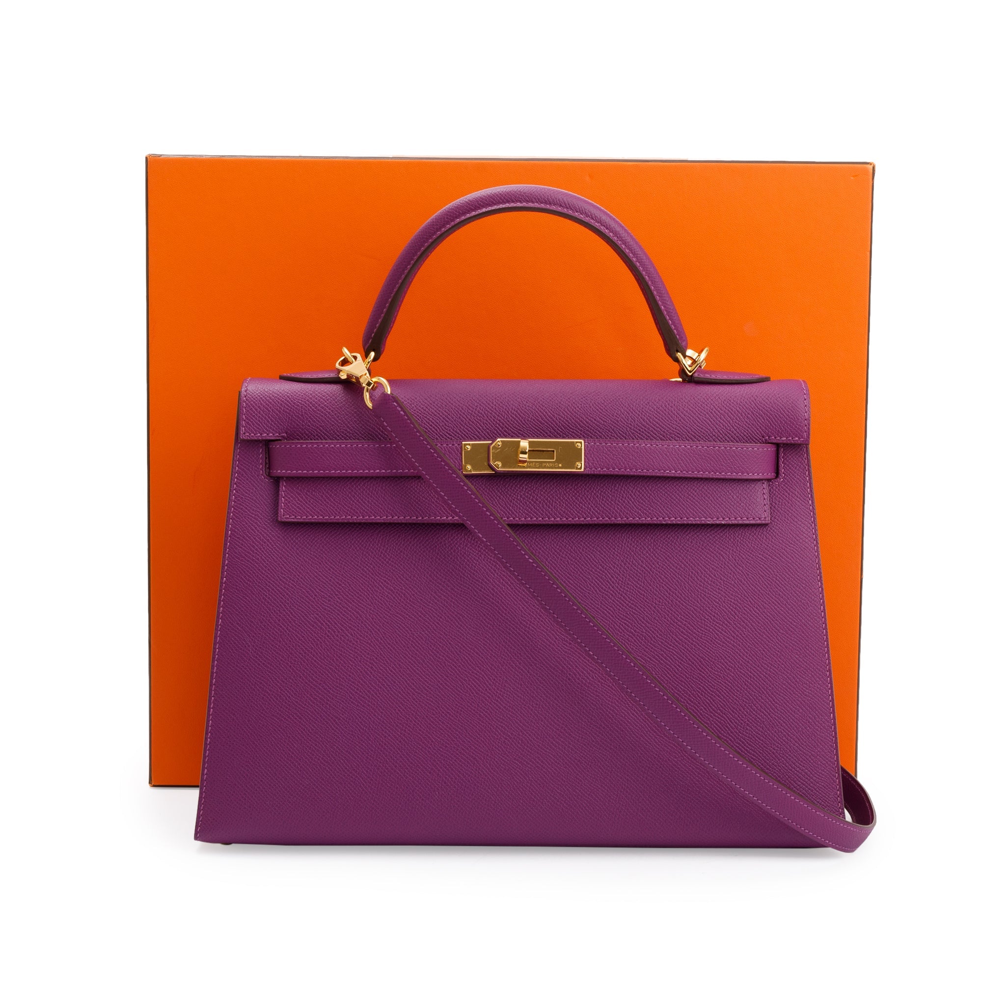 Hermes Anemone Epsom Kelly Sellier II 32 w/ Strap, Box & Receipt