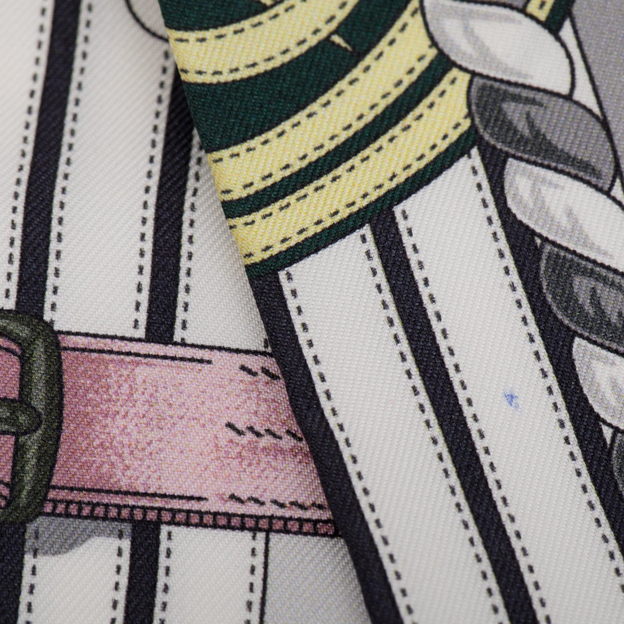 Hermes Anthracite Vieux Gris 'Grand Tenue' Silk Twilly w/ Box