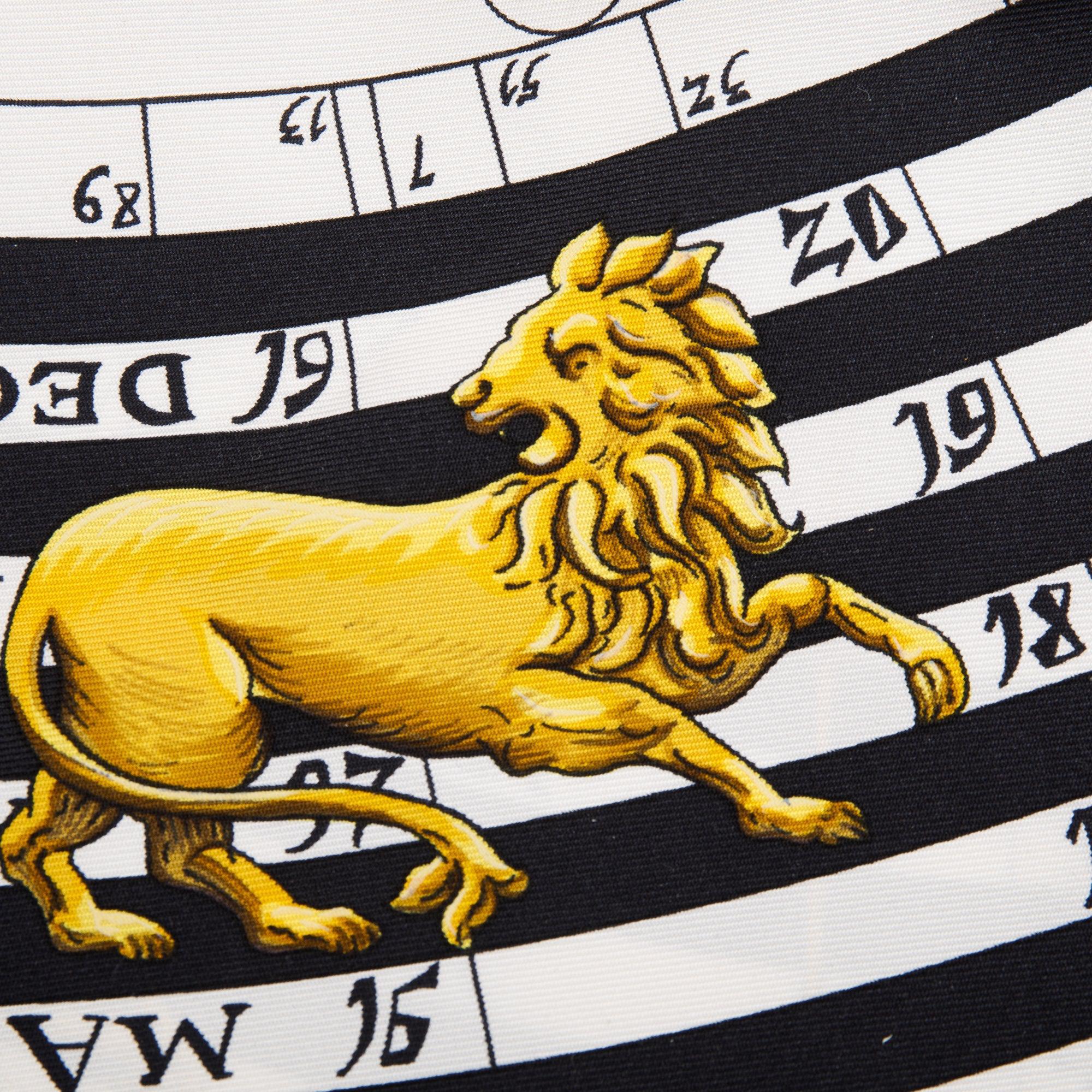 Hermes 'Astrologie' Black Multicolour Silk Scarf 90