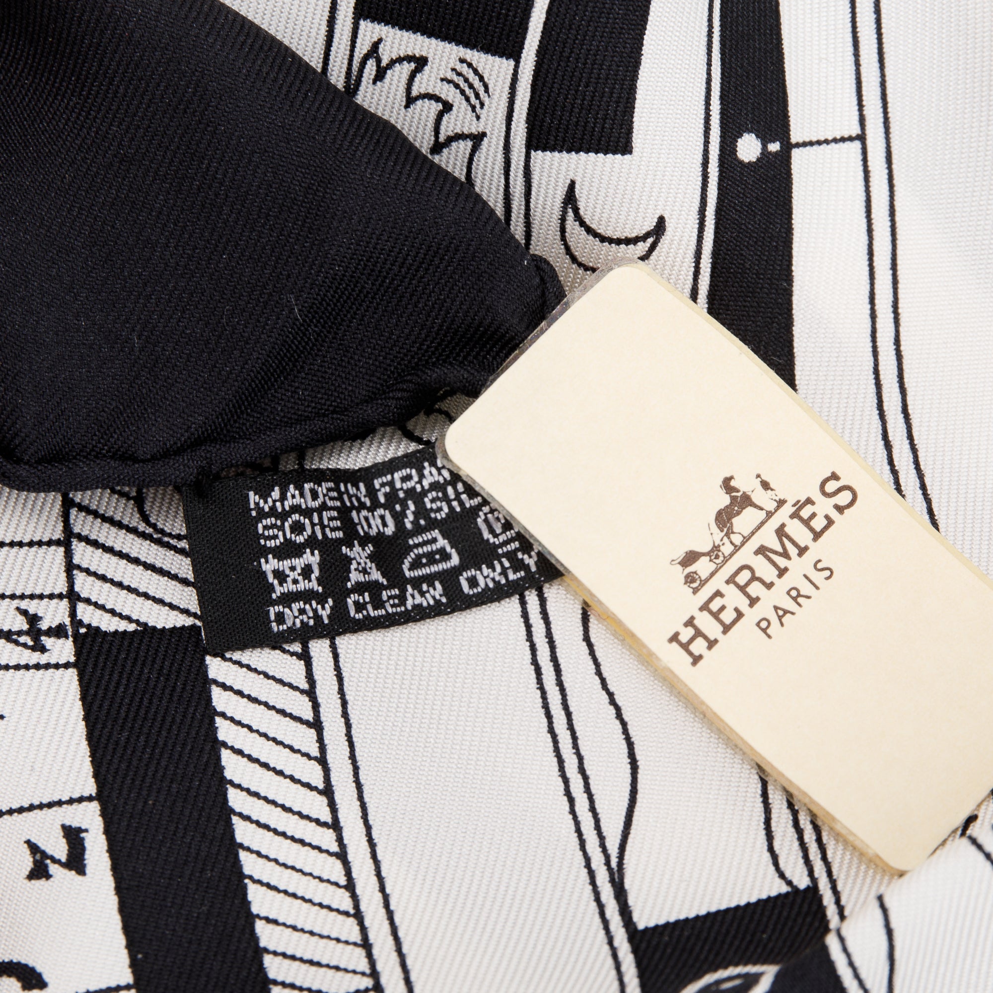 Hermes 'Astrologie' Black Multicolour Silk Scarf 90