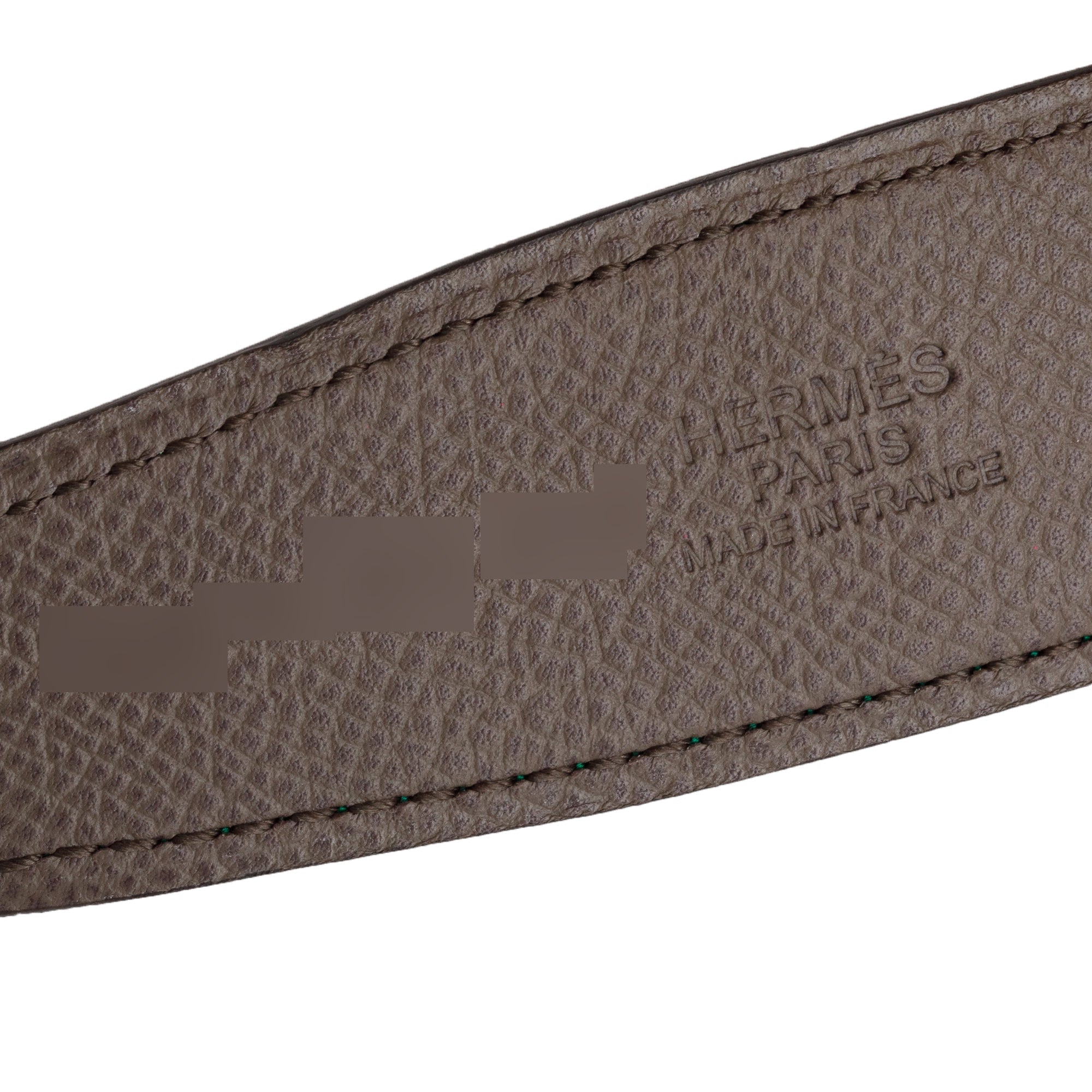 Hermes Bamboo Swift Etoupe Epsom Leather Reversible 32 mm H Belt Kit 100 w/ Box