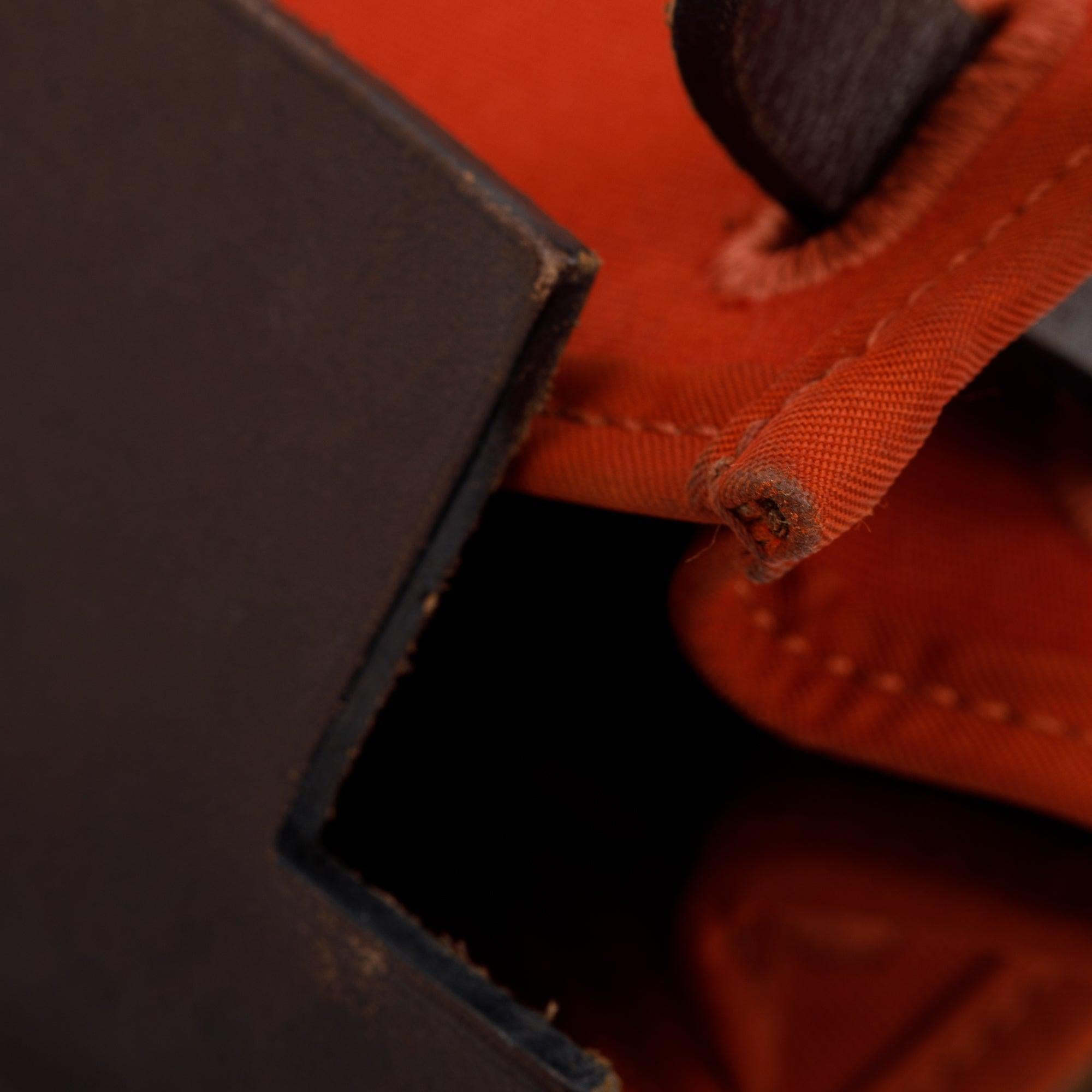 Hermes Beton Rouge Toile Militaire Vache Hunter Herbag Zip 31 w/ Pouch