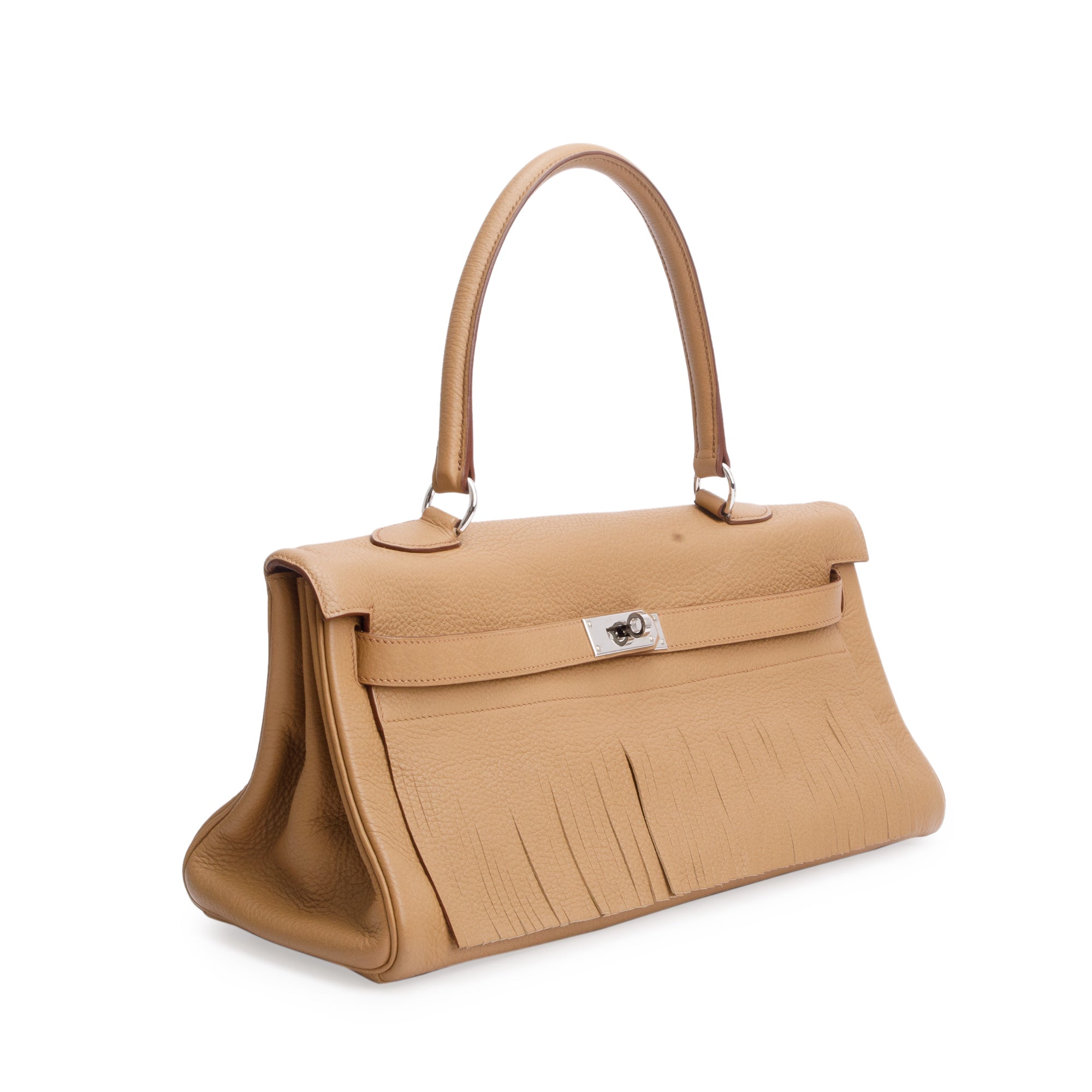 Hermes Biscuit Taurillon Clemence Fringe Kelly 42 JPG