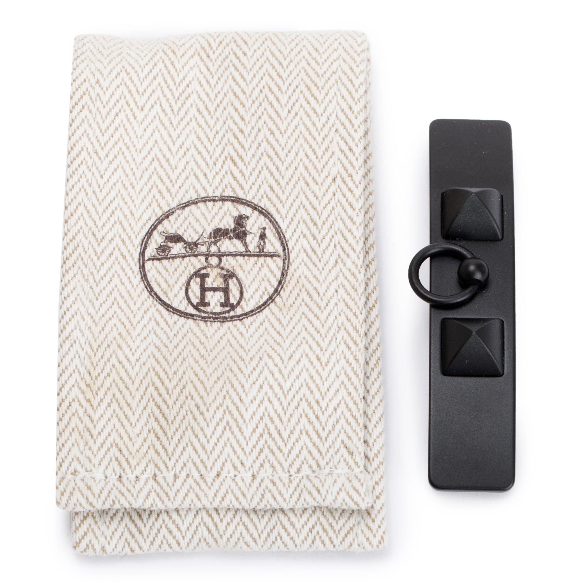 Hermes Black Aluminum Caprice PM Hair Clip