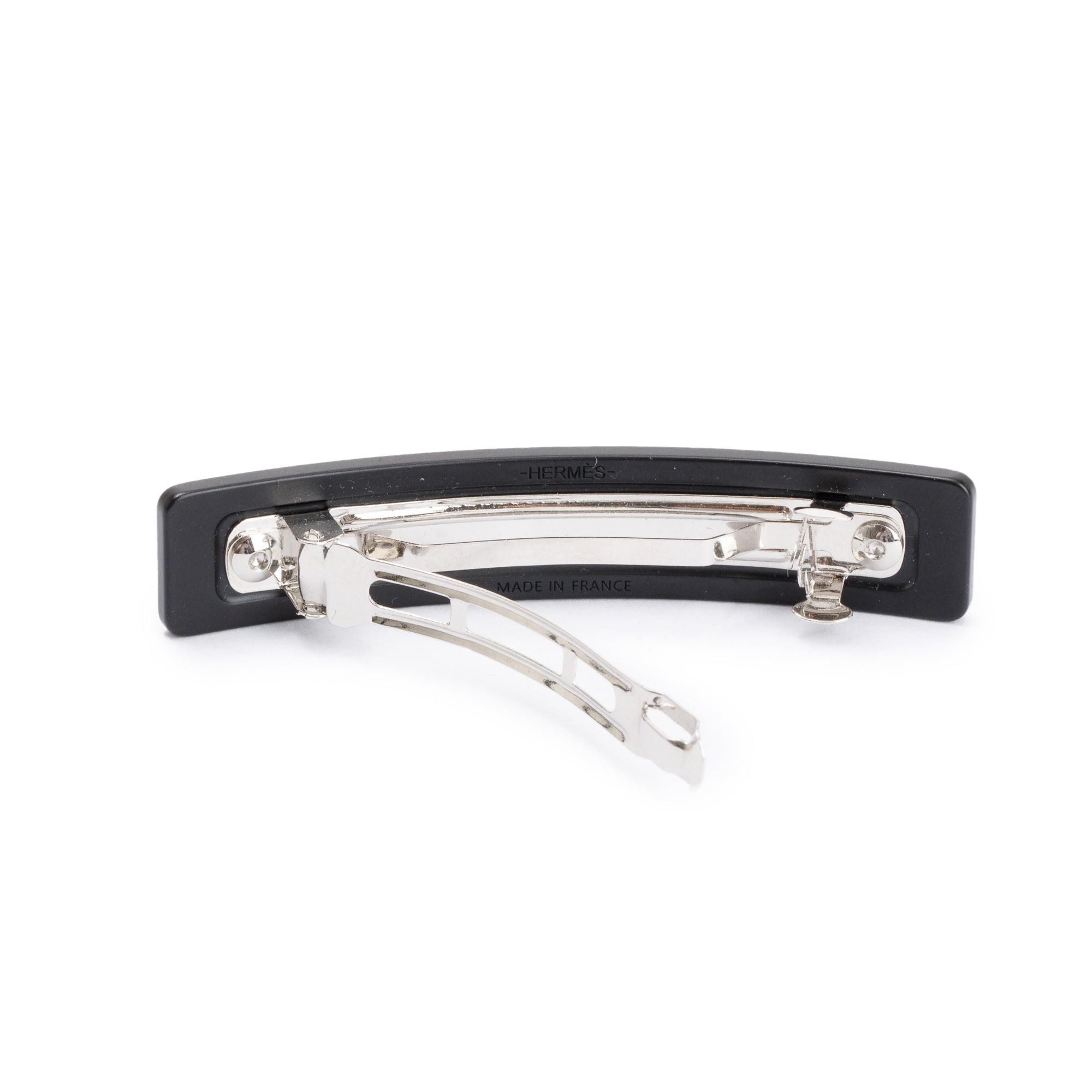 Hermes Black Aluminum Caprice PM Hair Clip