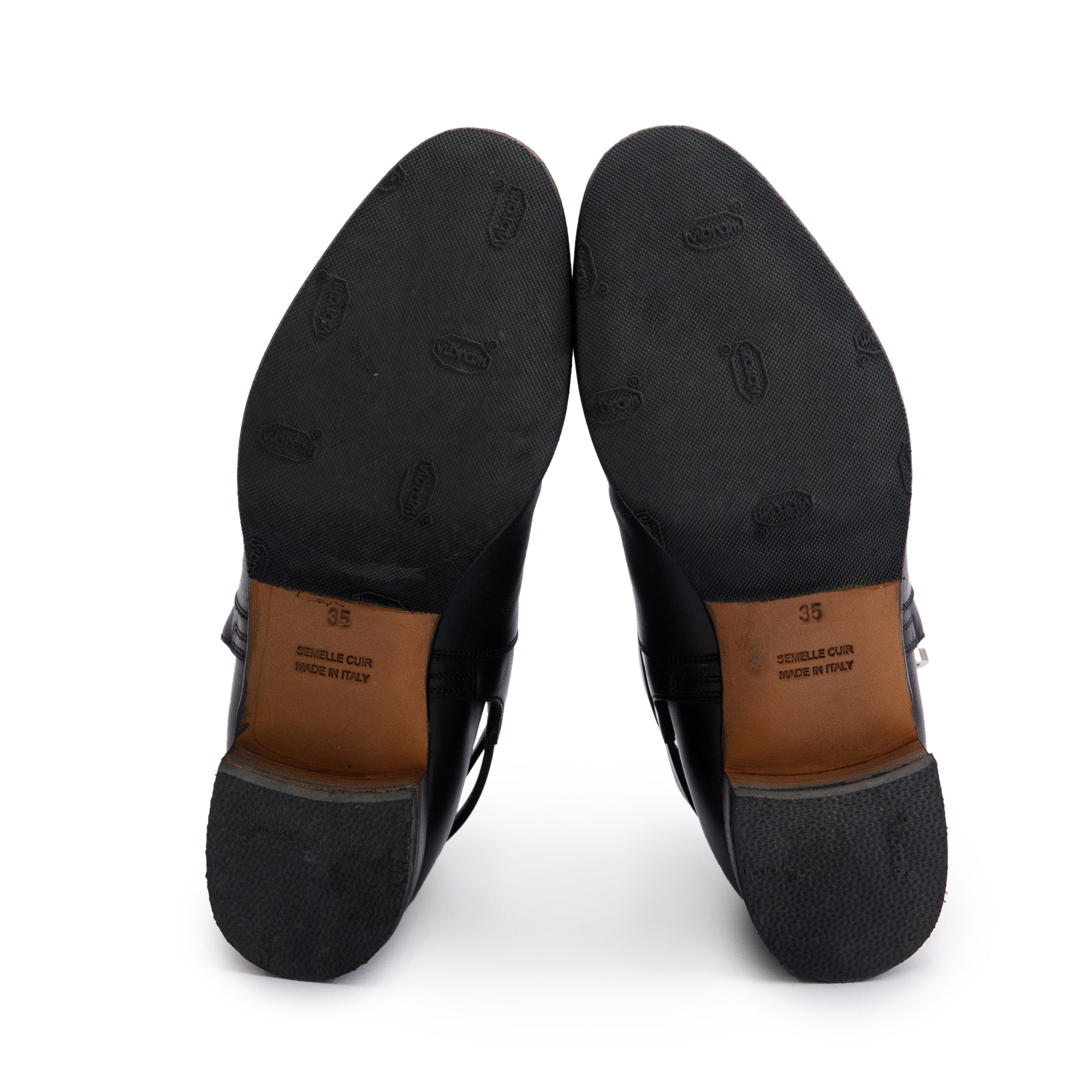 Hermes Black Calfskin Leather Neo Ankle Boots, Size 35