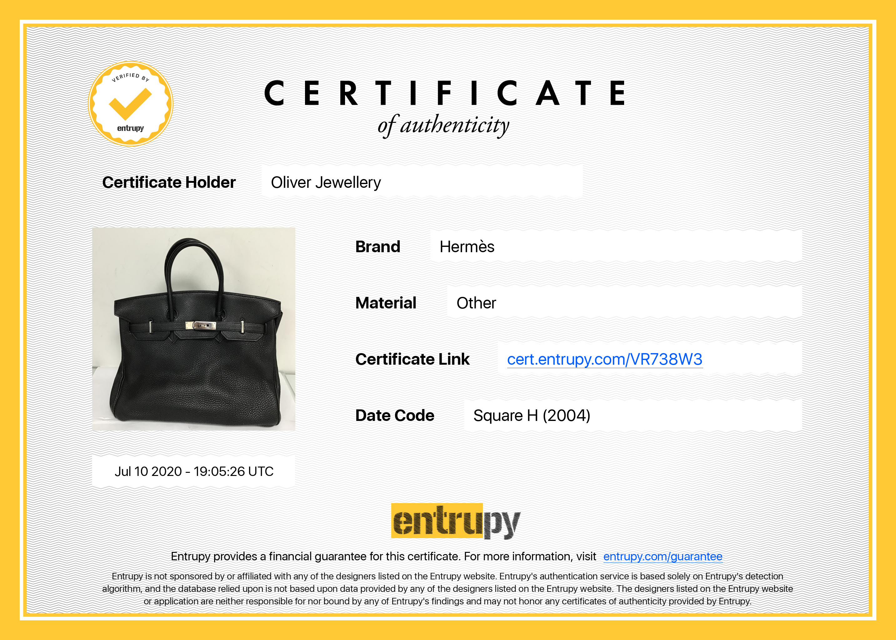 Hermes Black Clemence Birkin 35