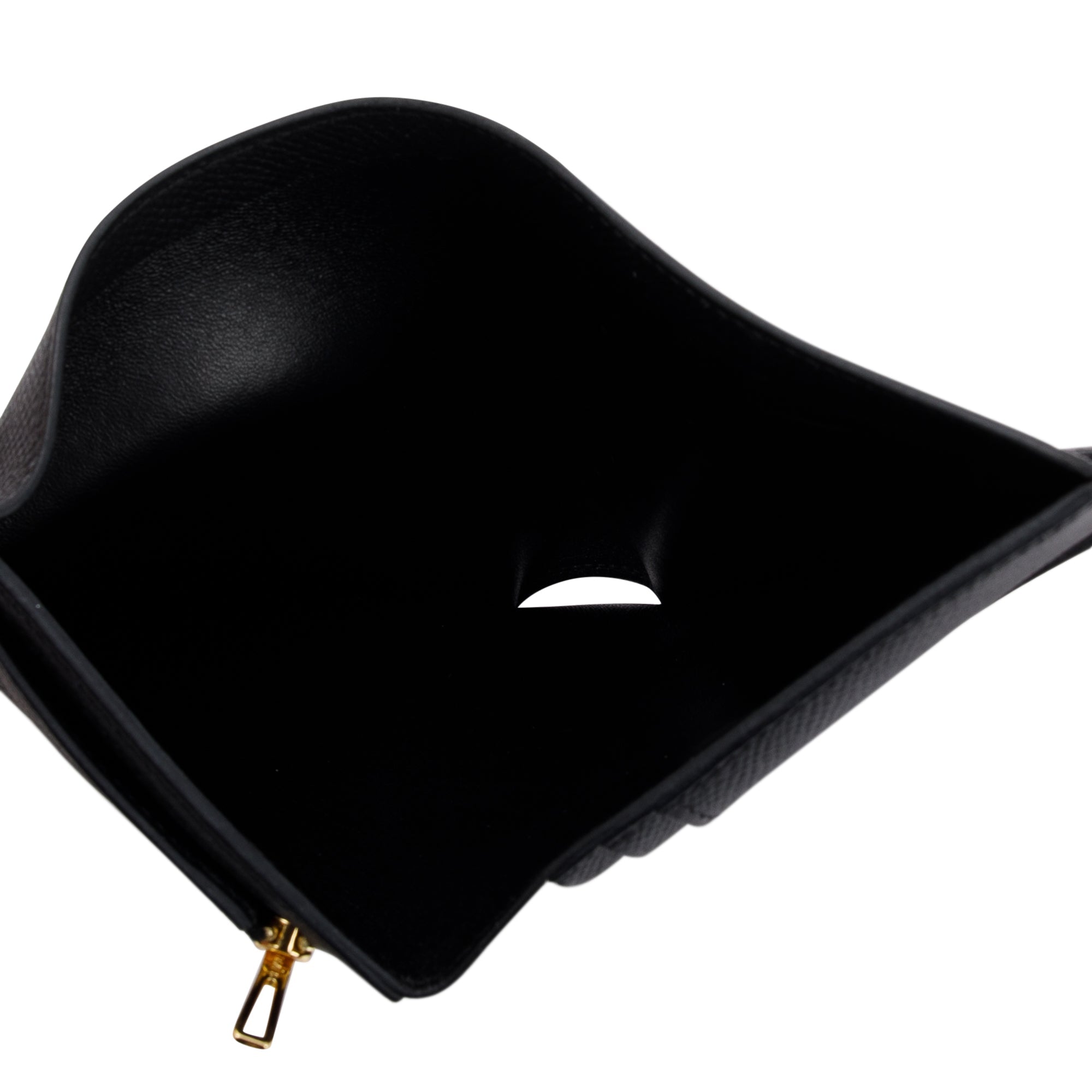 Hermes Black Epsom Leather Bearn Compact Wallet