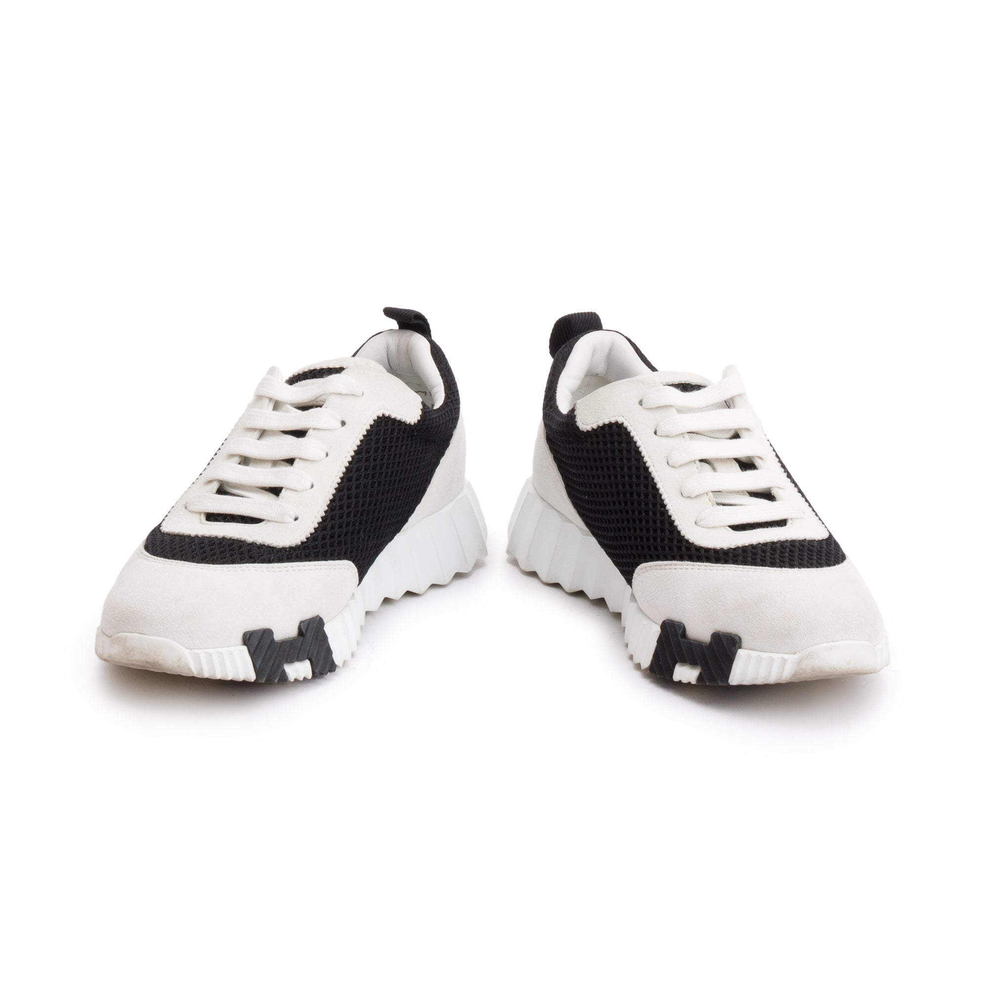 Hermes Black Mesh Suede Goatskin Bouncing Sneakers, Size 36 w/ Box   OLIVER'S