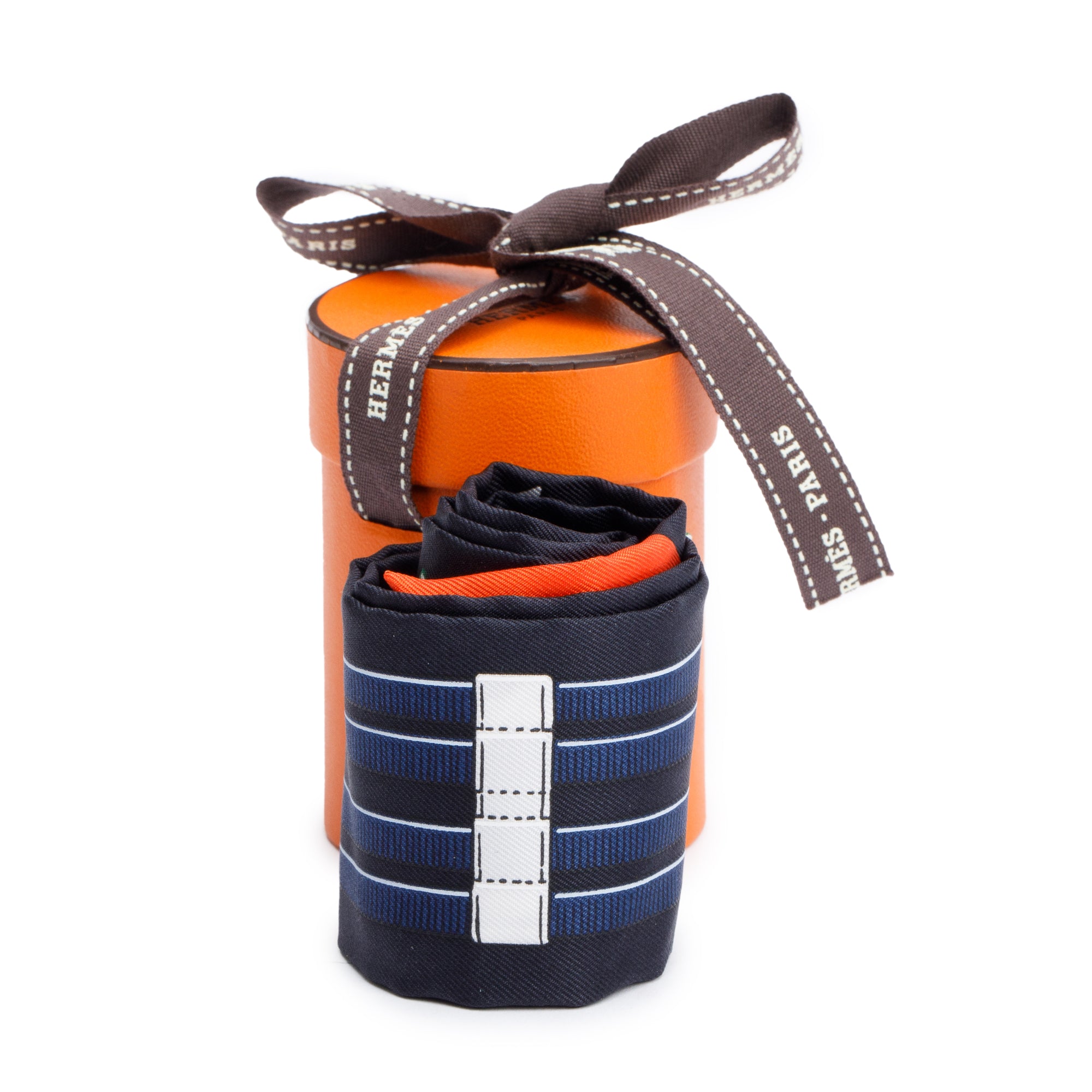 Hermes Black Multicolor 'Jumping' Silk Twilly w/ Box