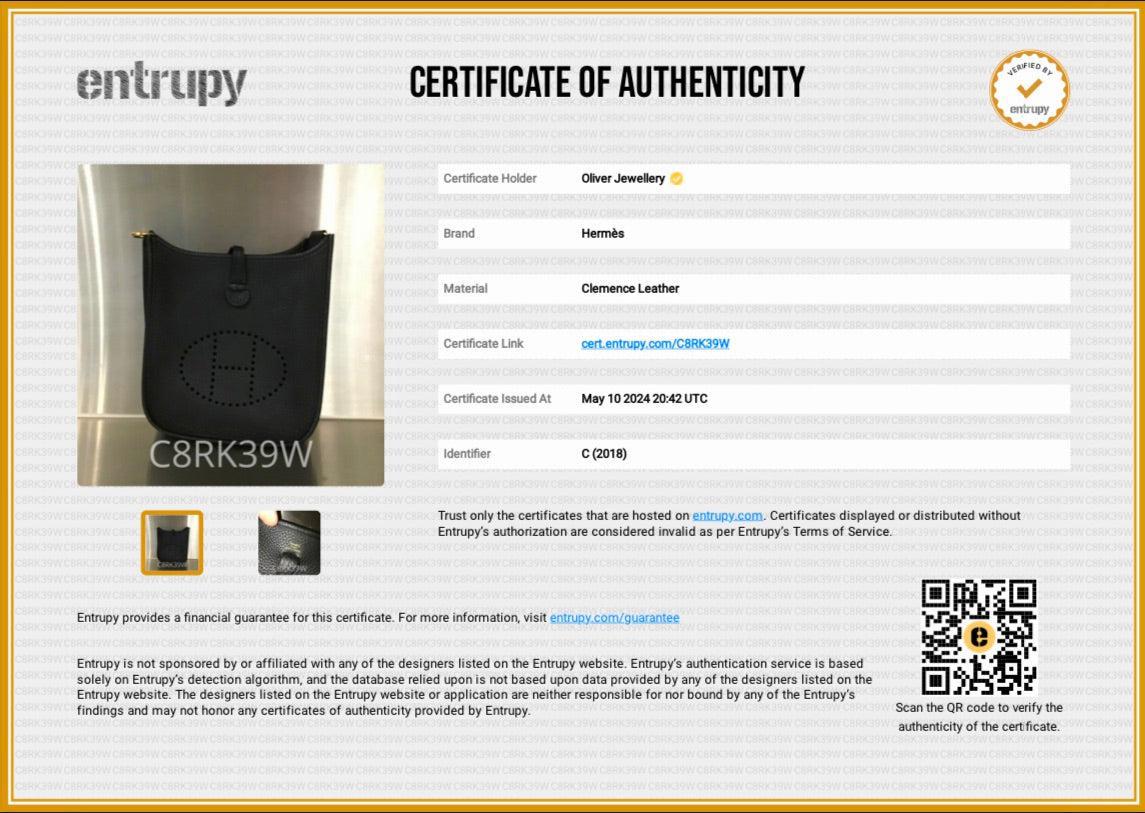 Hermes Black Noir Taurilon Clemence Amazone Evelyne TPM 16 w/ Box