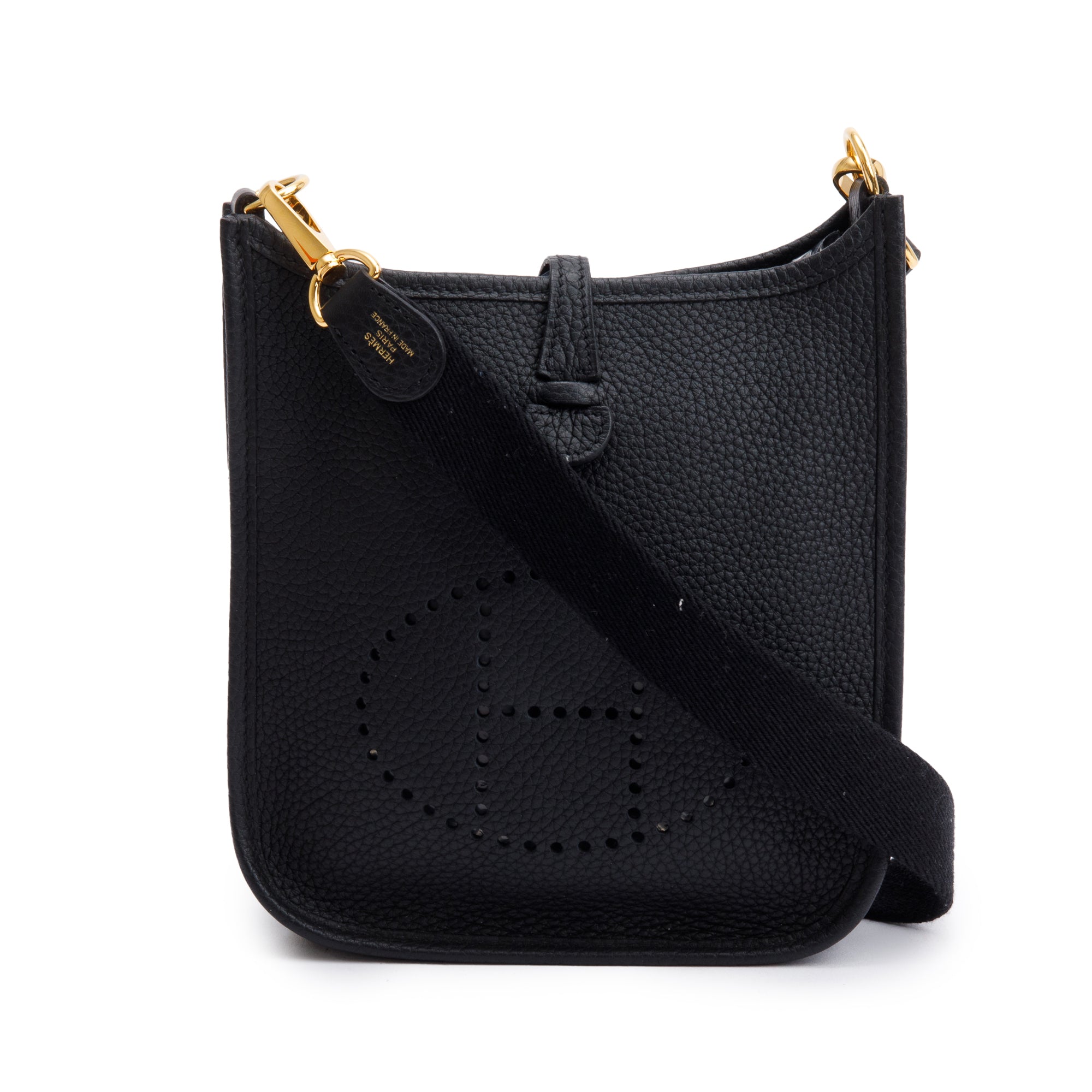 Hermes Black Noir Taurilon Clemence Amazone Evelyne TPM 16 w/ Box