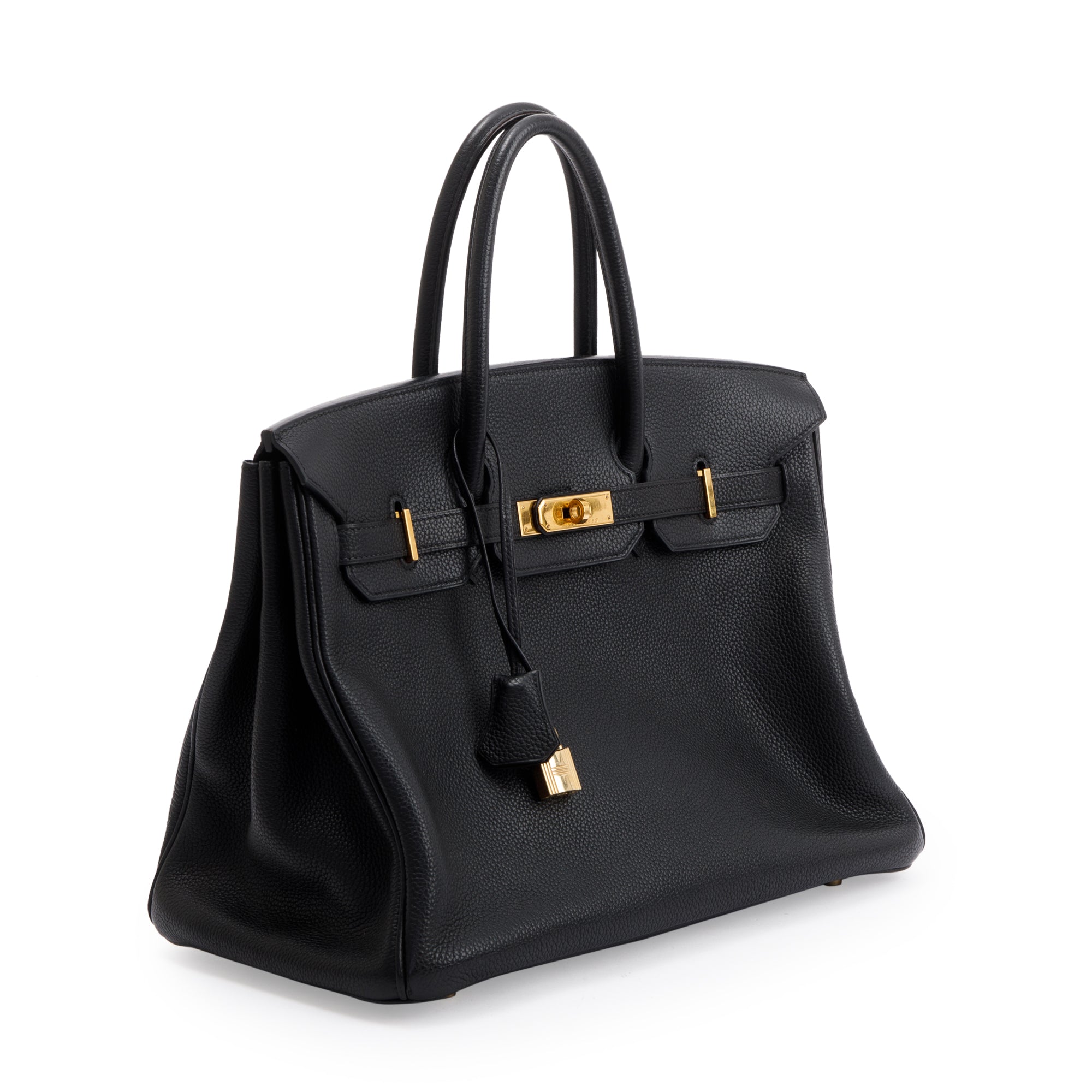 Hermes Black Veau Togo Birkin 35 w/ Box