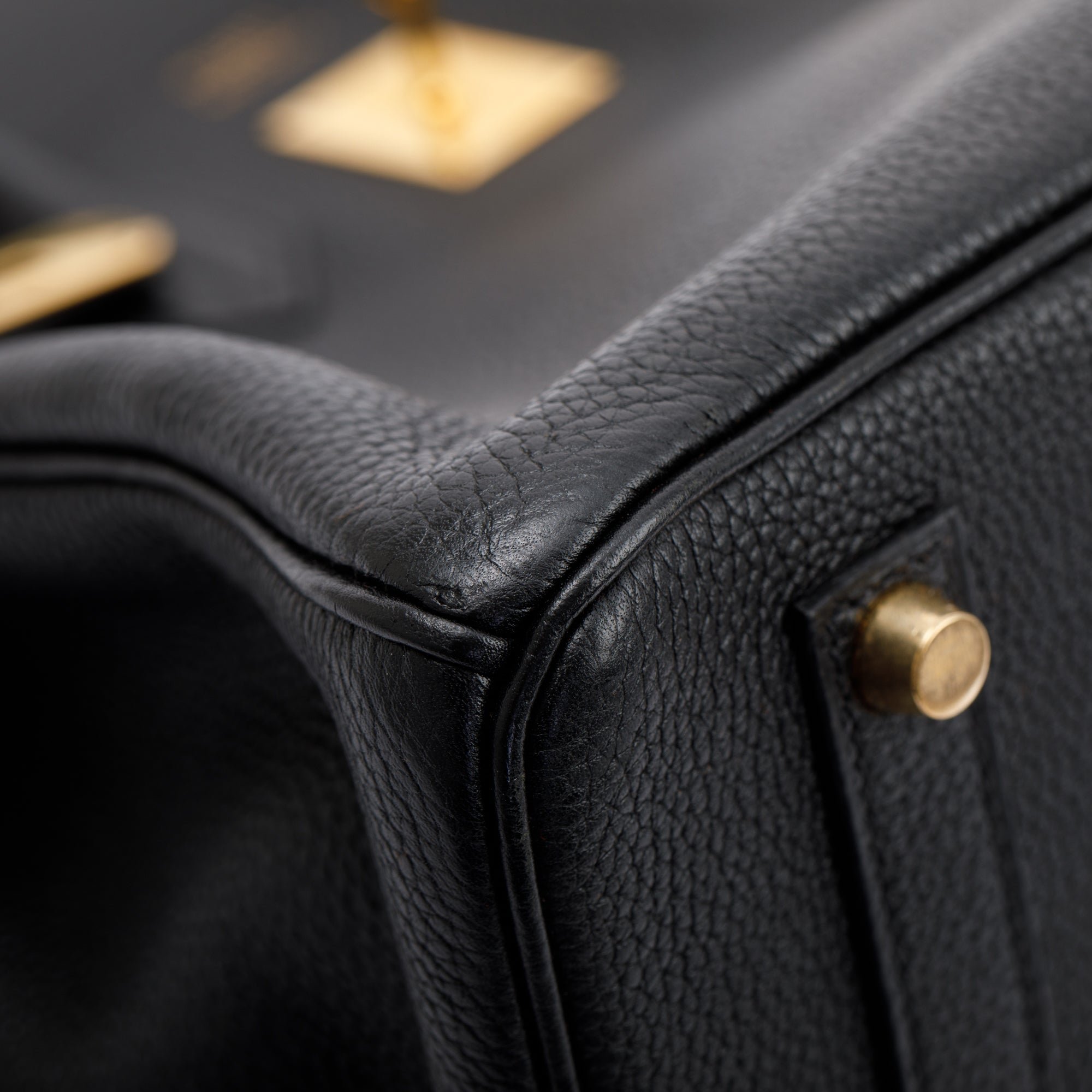 Hermes Black Veau Togo Birkin 35 w/ Box