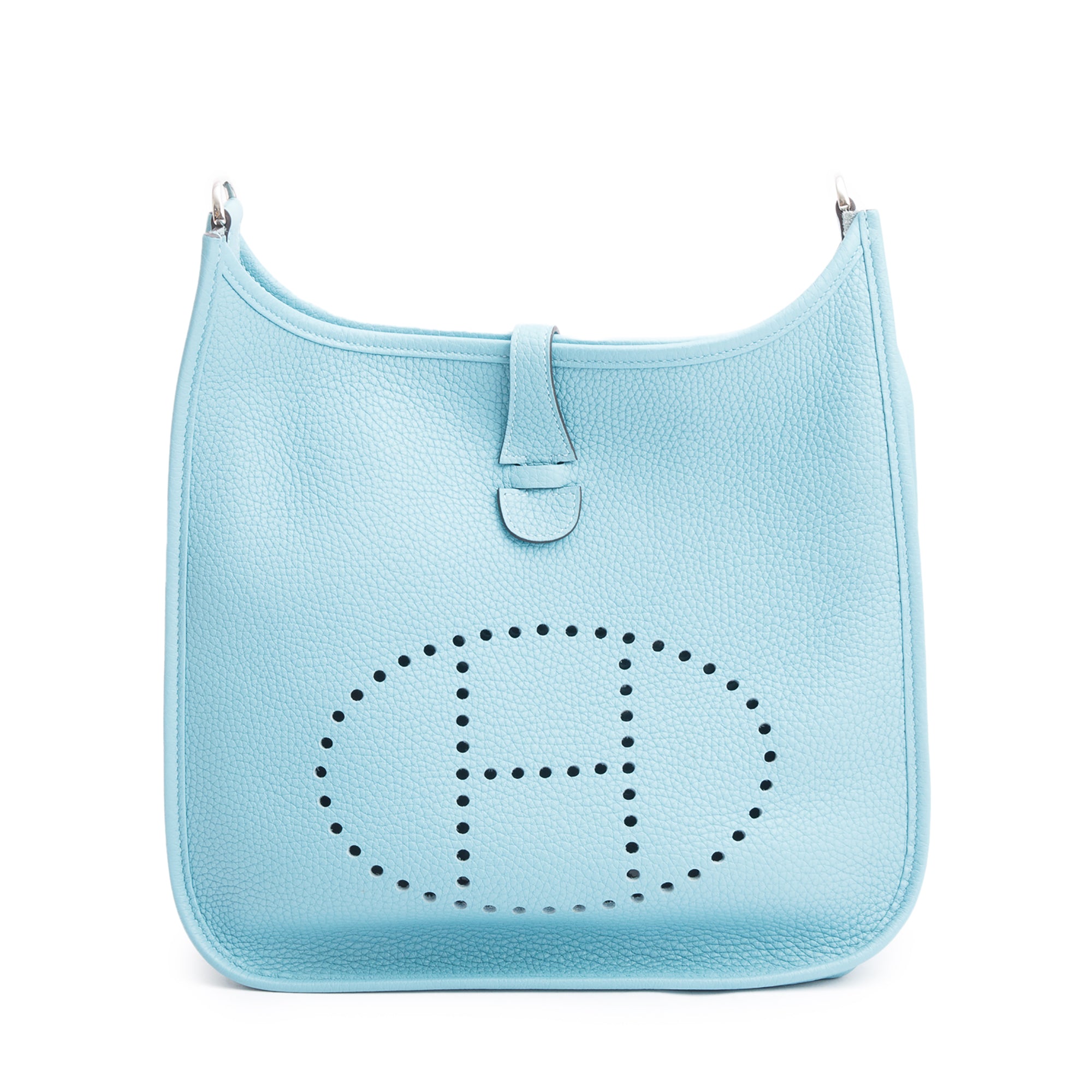 Hermes Bleu Atoil Taurillon Clemence Evelyne III 29 Bag w/ Box & Receipt