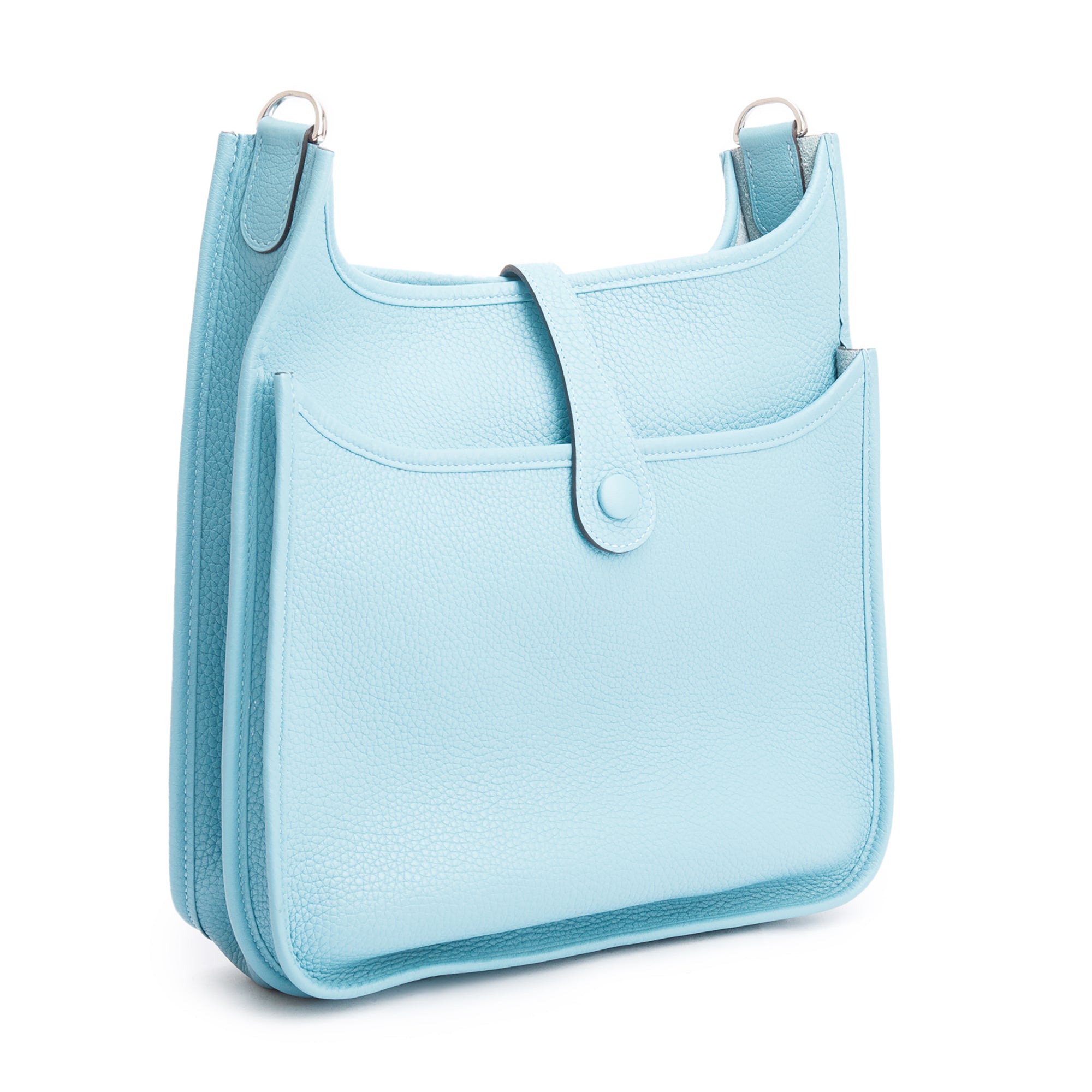 Hermes Bleu Atoil Taurillon Clemence Evelyne III 29 Bag w/ Box & Receipt