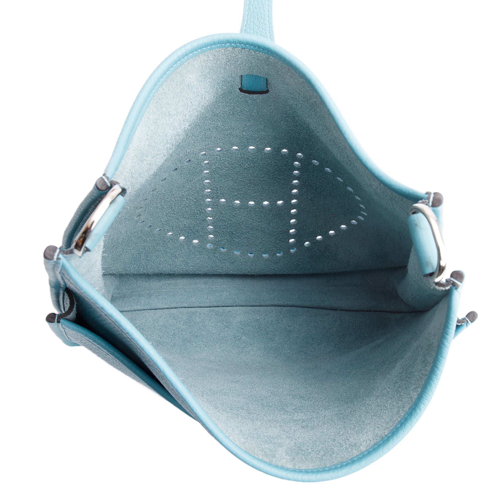 Hermes Bleu Atoil Taurillon Clemence Evelyne III 29 Bag w/ Box & Receipt