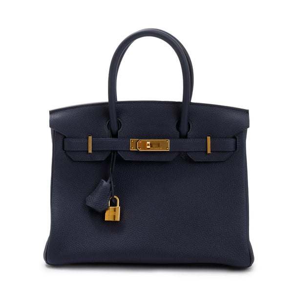 Hermes Bleu Encre Togo Birkin 30 w/ Box – Oliver Jewellery
