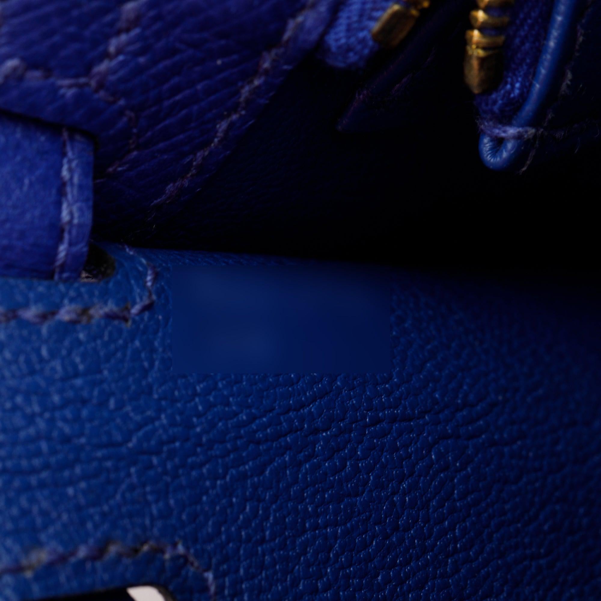 Hermes Bleu Encre Togo Leather Kelly II 25 w/ Strap & Box