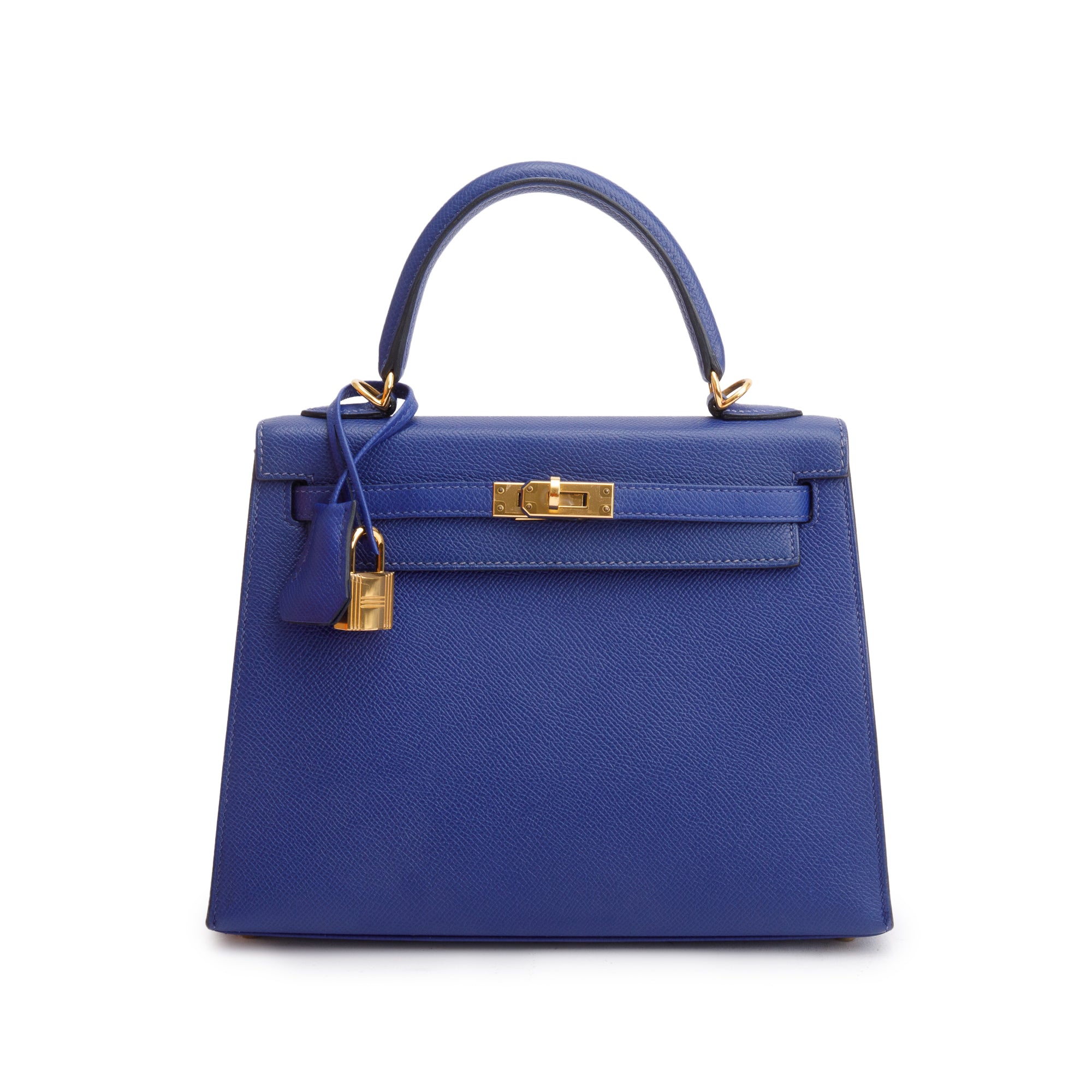 Hermes Bleu Encre Togo Leather Kelly II 25 w/ Strap & Box