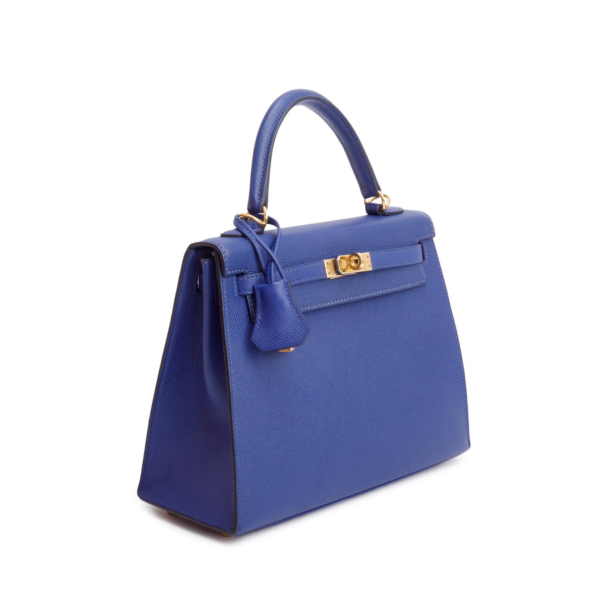 Hermes Bleu Encre Togo Leather Kelly II 25 w/ Strap & Box