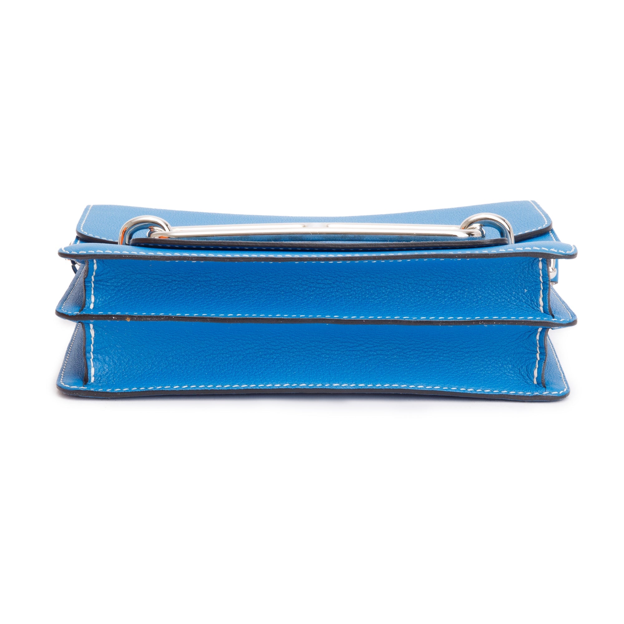 Hermes Bleu Hydra Veau Evercolor Sac Roulis 23 w/ Box & Receipt