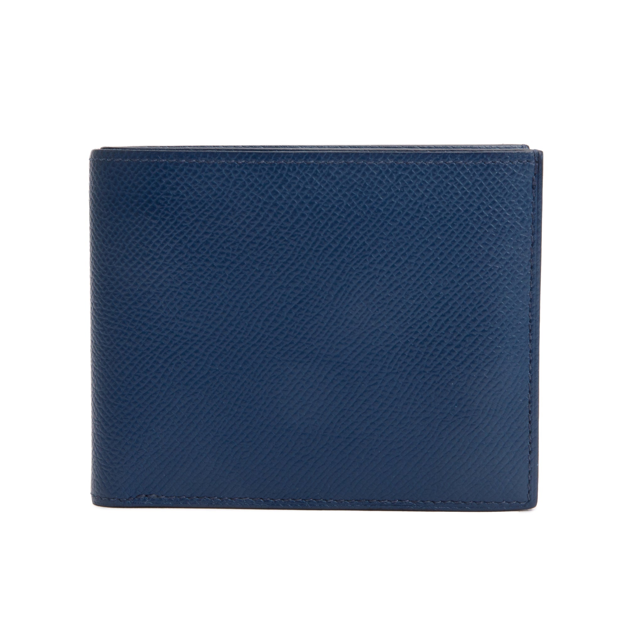Hermes Bleu Indigo Epsom Citizen Twill Compact Wallet