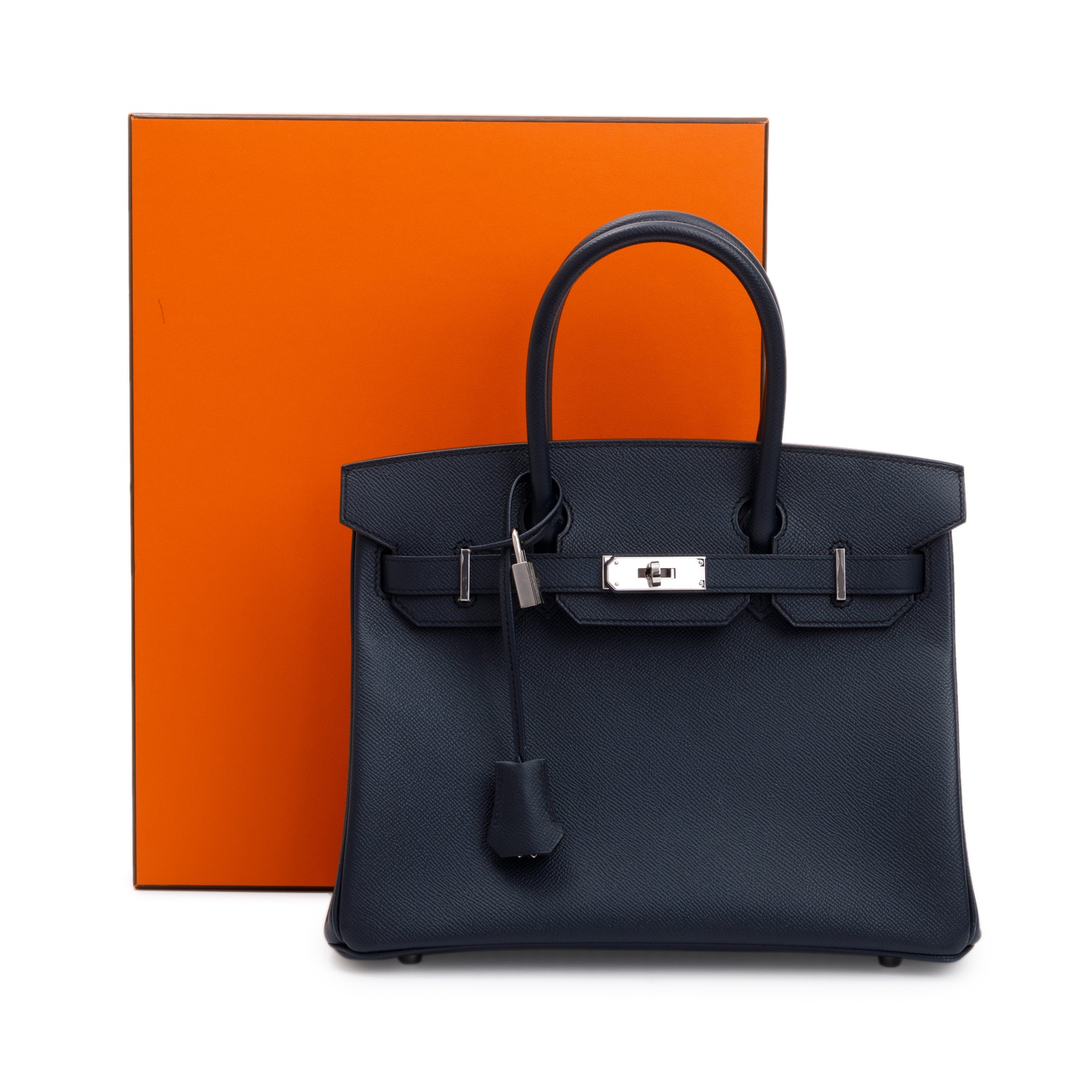 Hermes Bleu Indigo Veau Epsom Birkin 30 w/ Box
