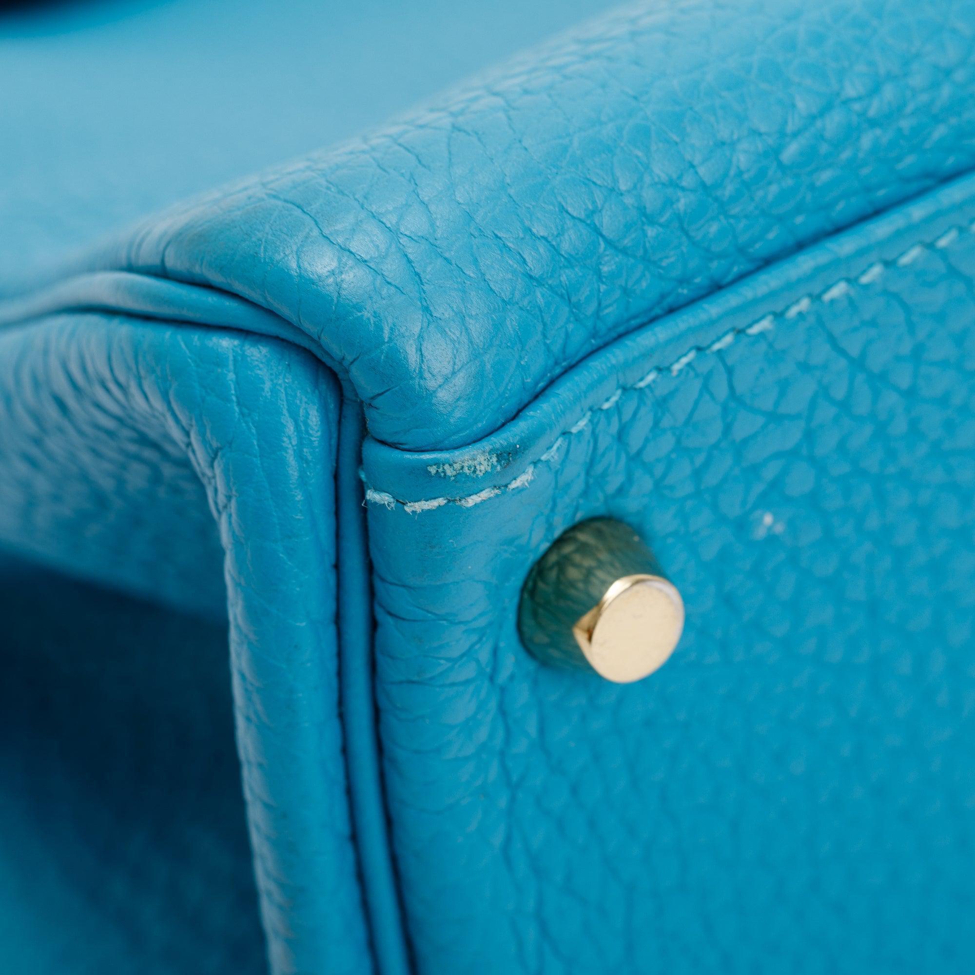 Hermes Bleu Izmir Clemence Kelly II Retourne 32 w/ Strap