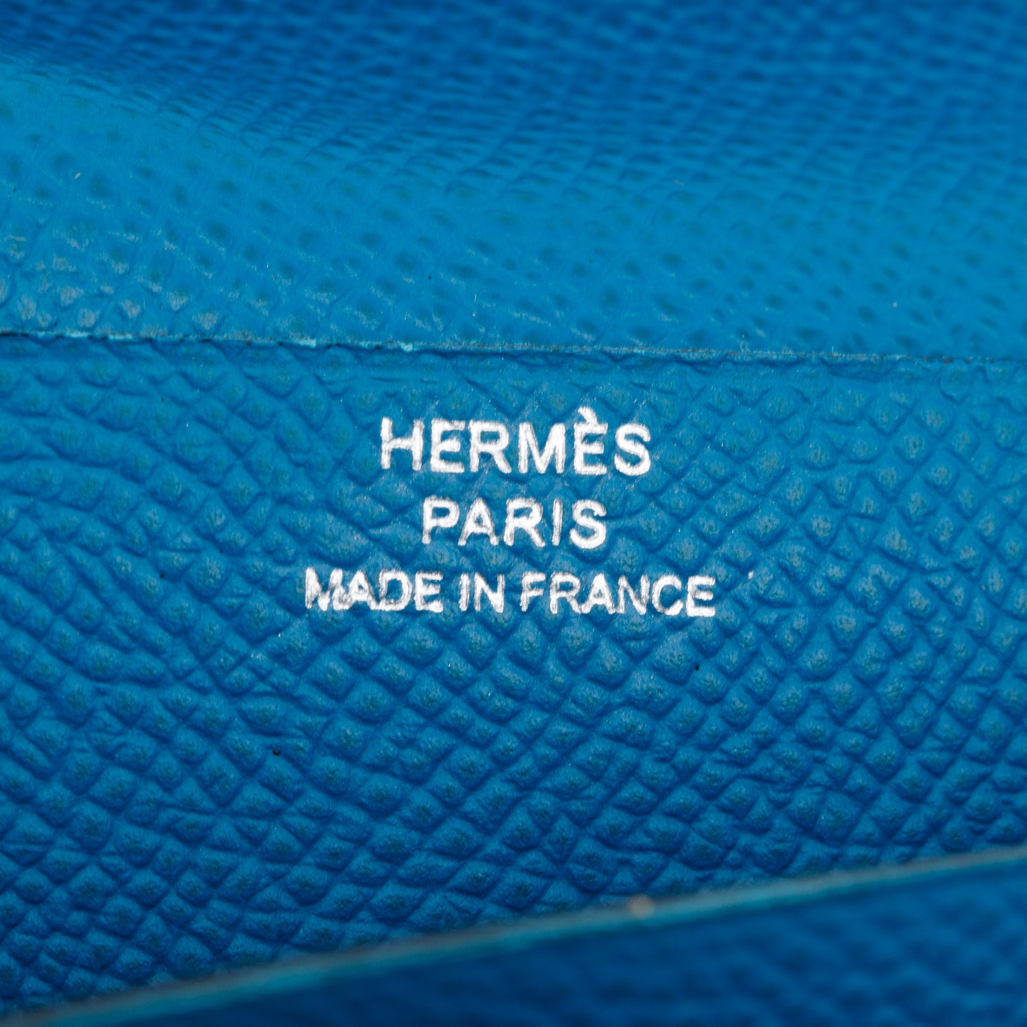 Hermes Bleu Izmir Epsom Leather Bearn Gusset Wallet w/ Box