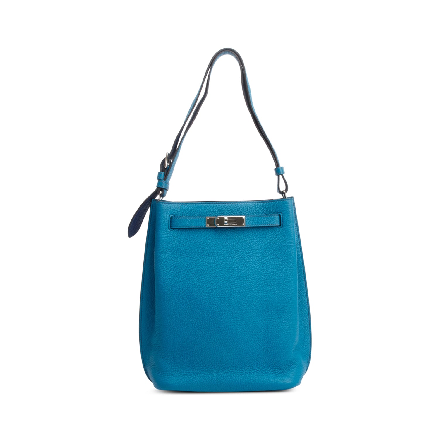 Hermes Bleu Izmir Togo Leather So Kelly 22 Bag