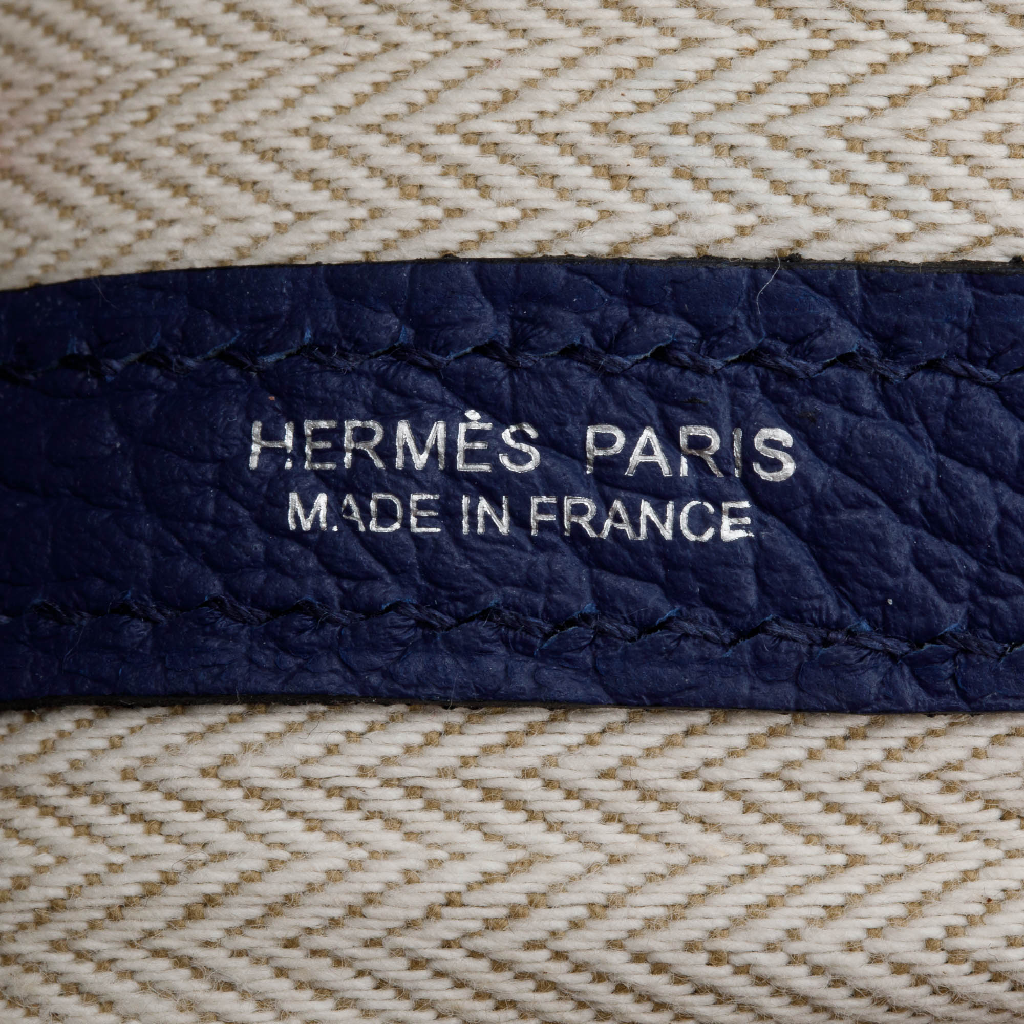 Hermes Bleu Saphir Negonda Leather Garden Party 36 w/ Receipt