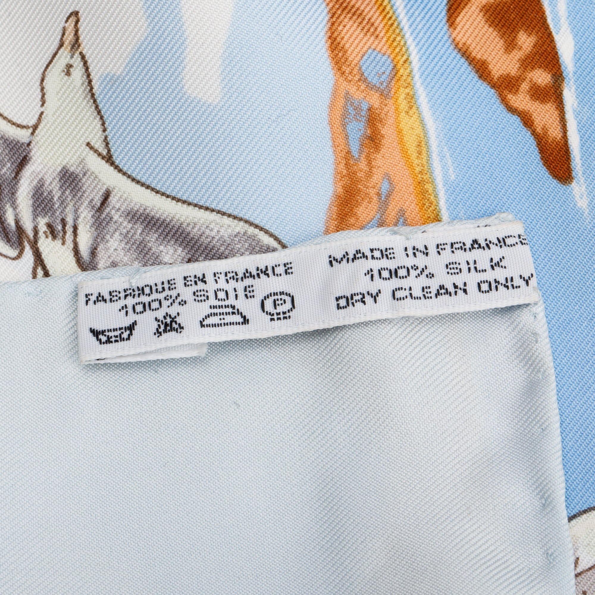 Hermes Blue & Multicolor 'La Vie Precieuse de la Mediterranee' Silk Scarf 90 w/ Box