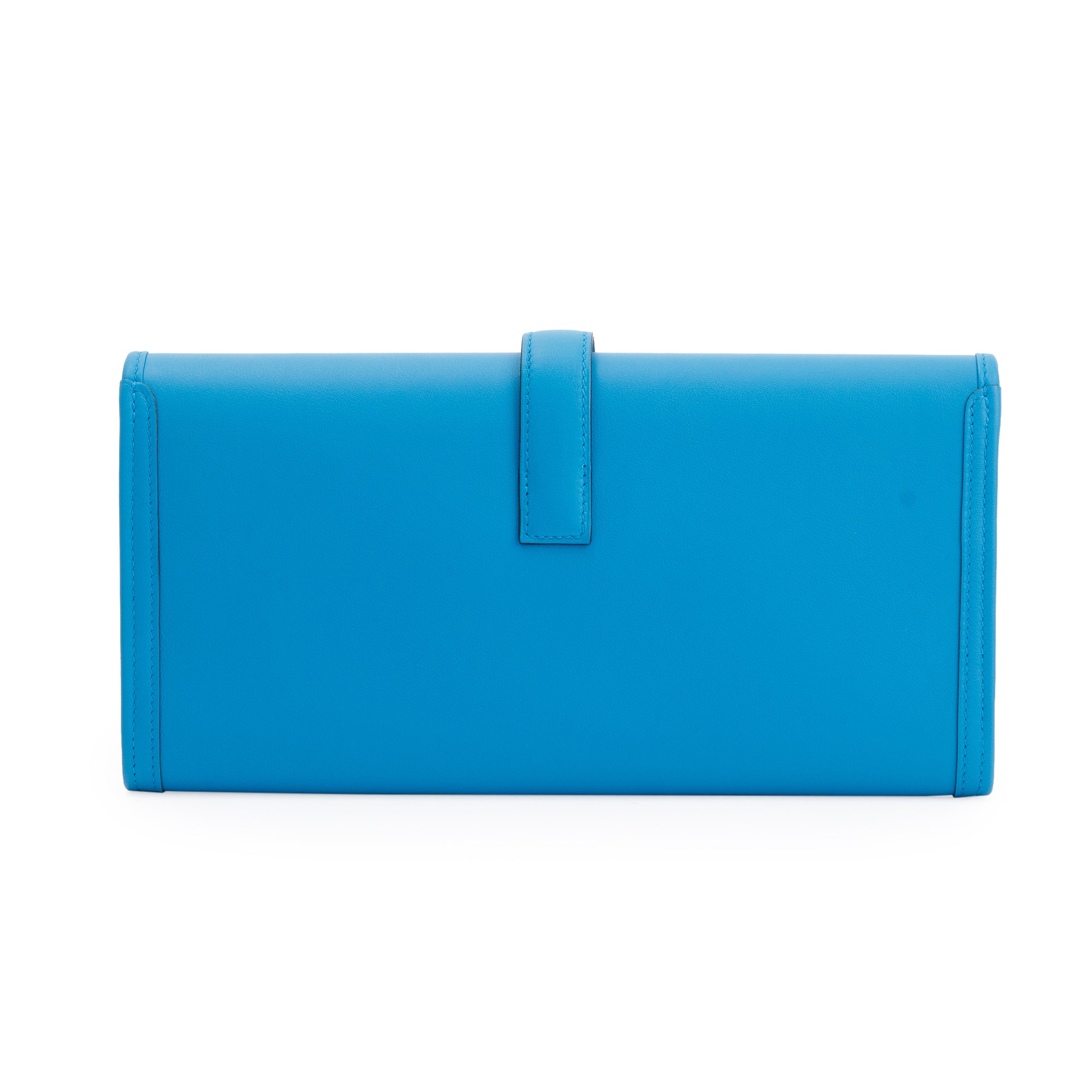 Hermes Blue Swift Leather Jige Elan 29 Clutch