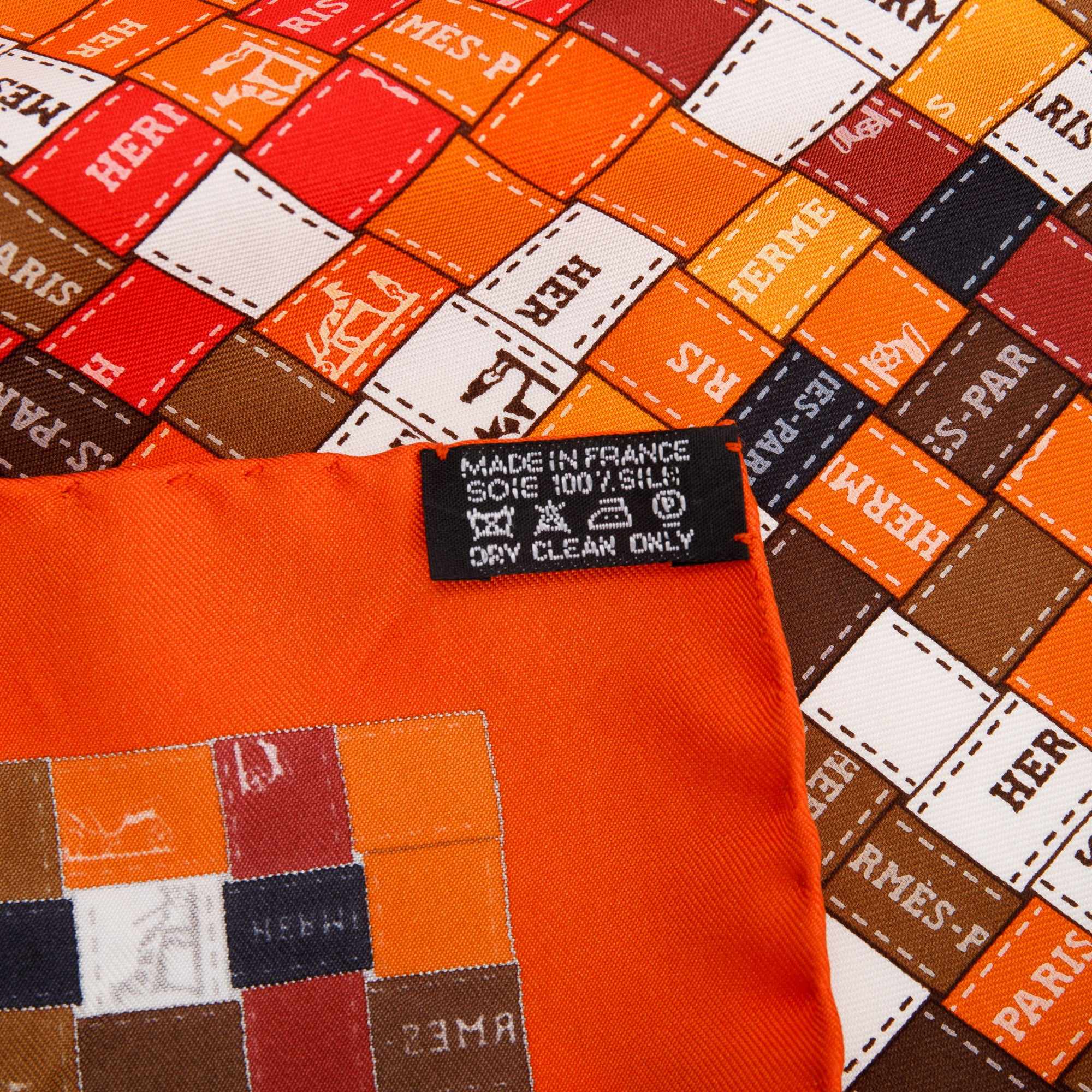 Hermes 'Bolduc Au Carre' Silk Scarf 90 w/ Box