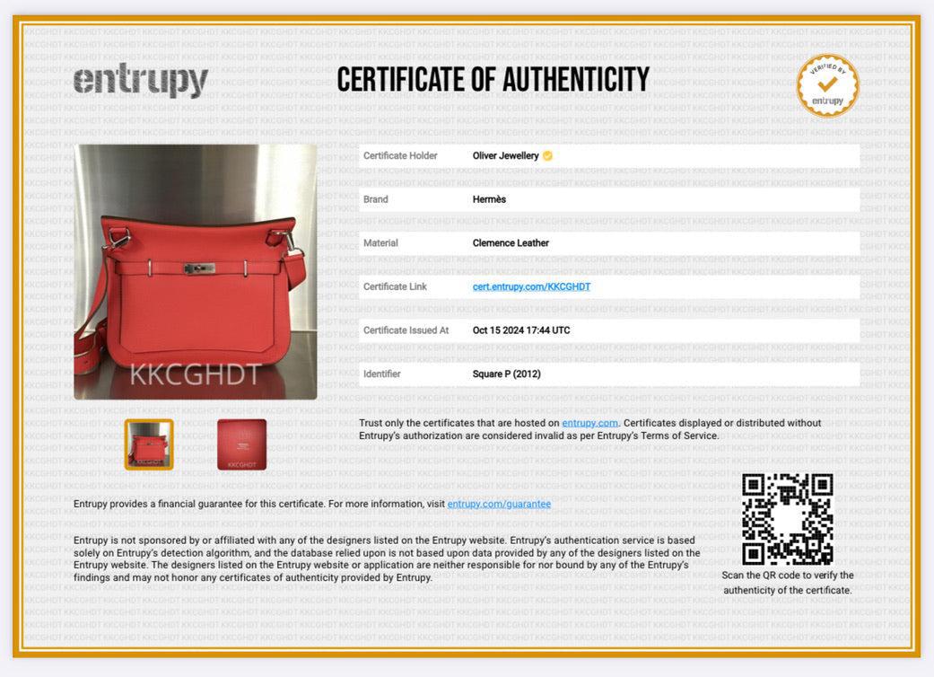 Hermes Bougainvillea Taurillon Clemence Leather Jypsiere 28