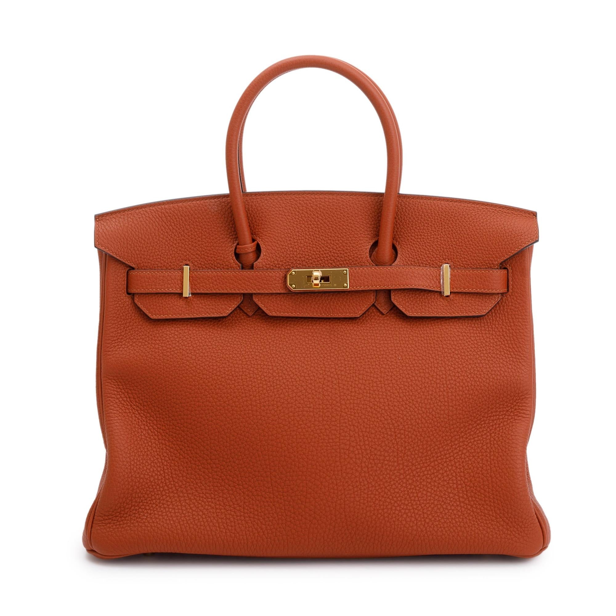 Hermes Brown Taurillon Clemence Birkin 35