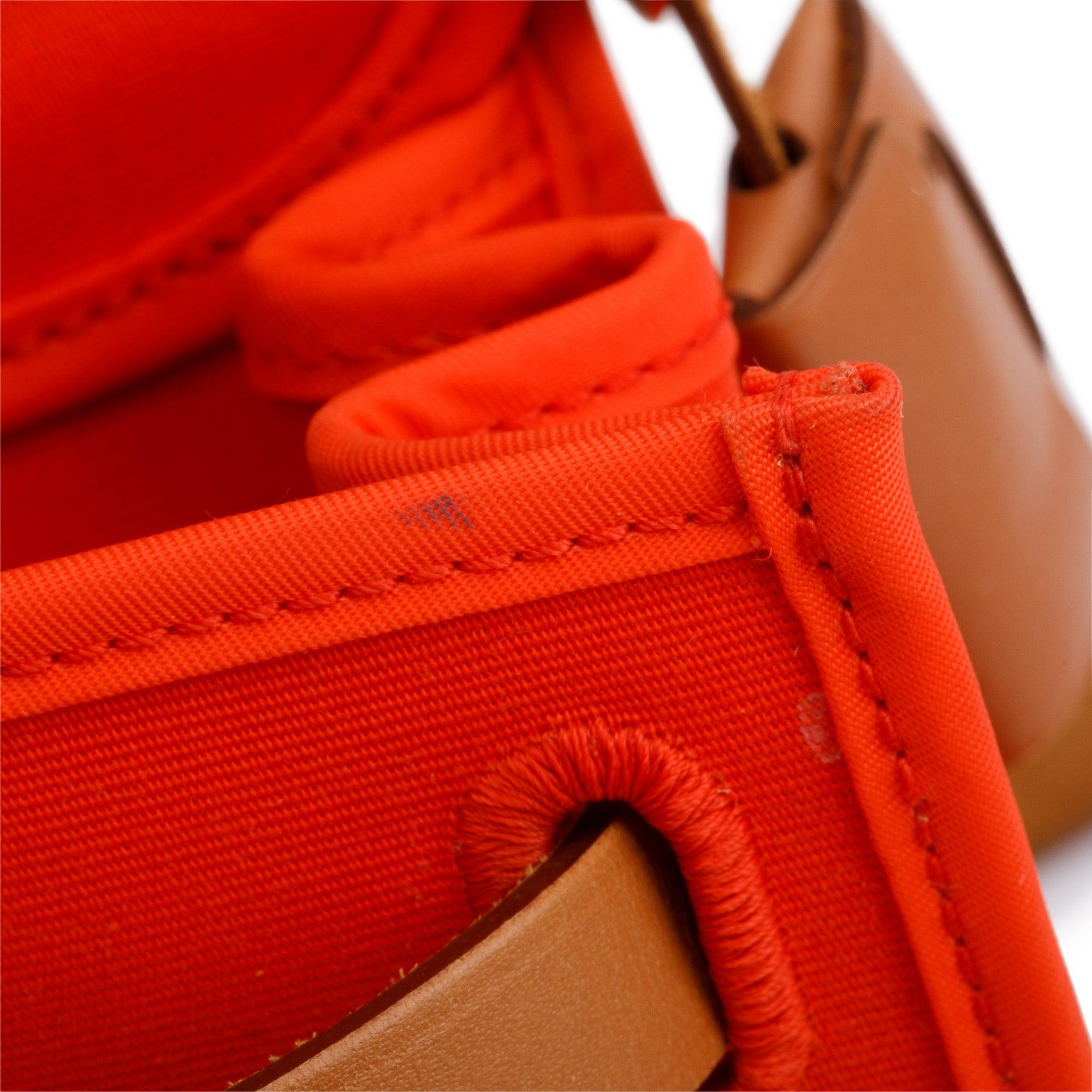 Hermes Capucine Fauve Toile Militaire Vache Hunter Herbag Zip 31 w/ Pouch