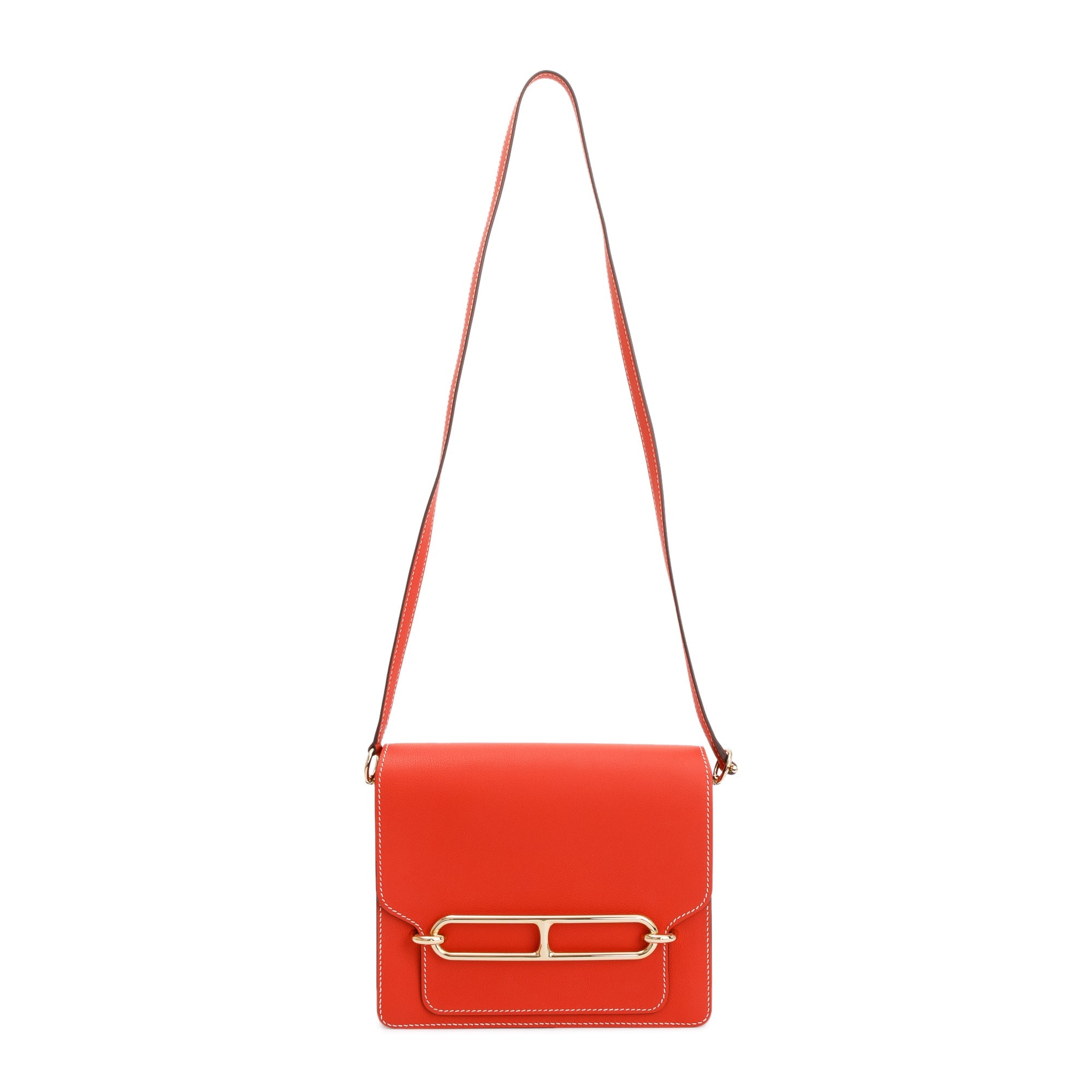 Hermes Capucine Veau Evercolor Sac Roulis 23 w/ Box & Receipt