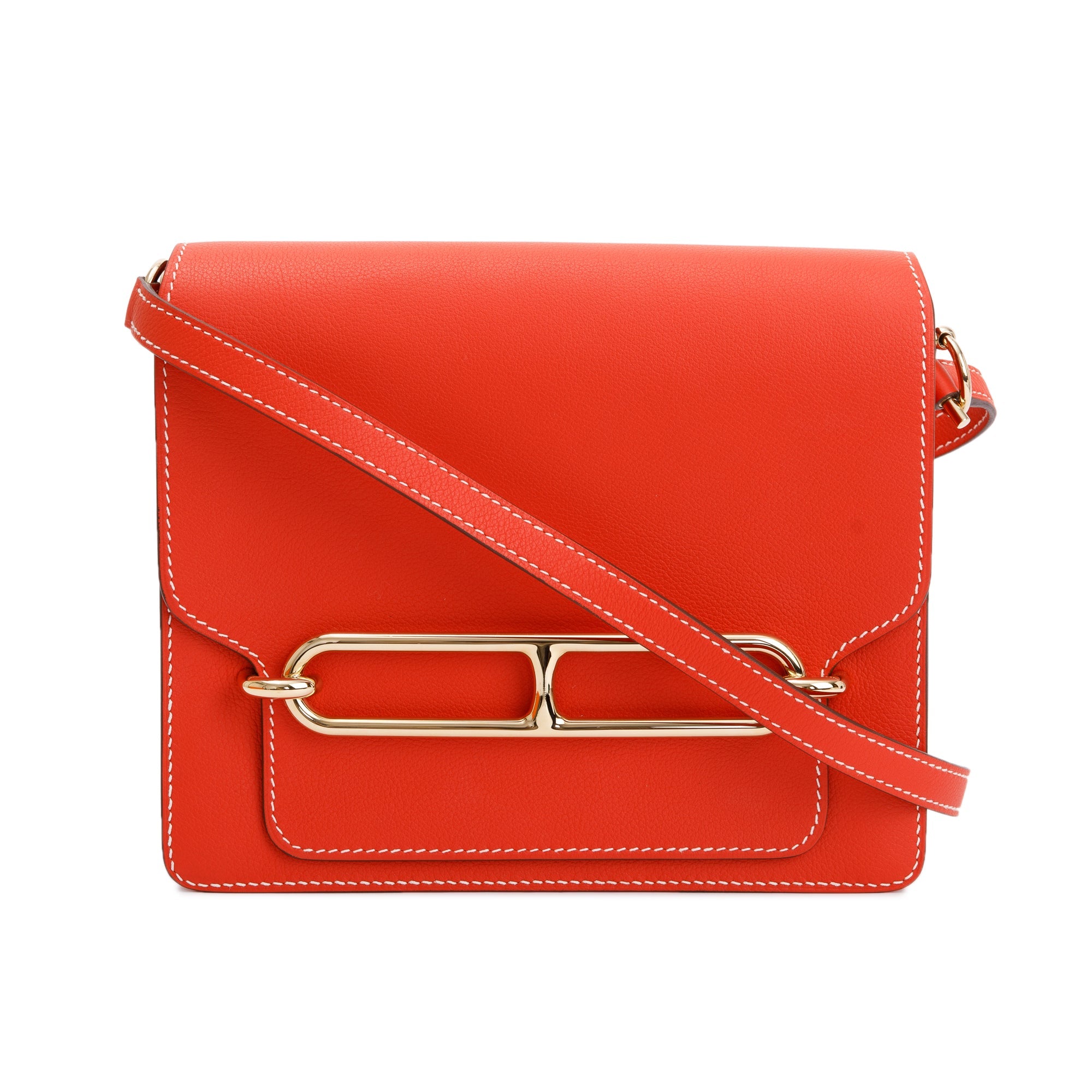 Hermes Capucine Veau Evercolor Sac Roulis 23 w/ Box & Receipt