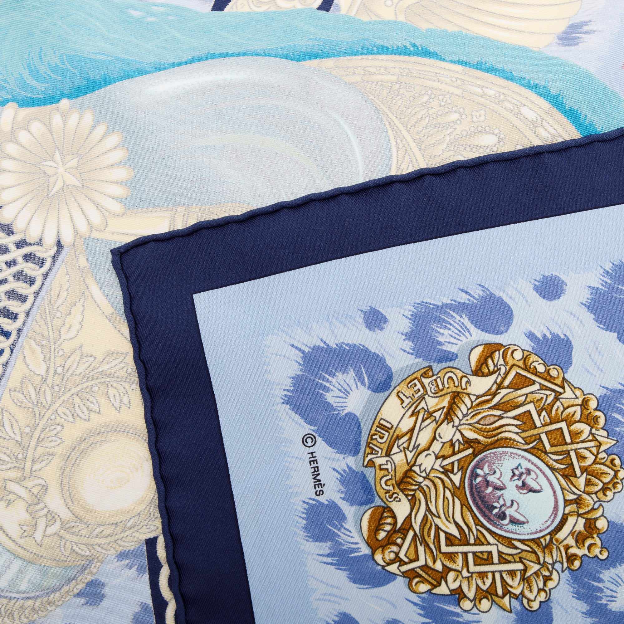 Hermes 'Casques Et Plumets by J. Abadie' Silk Scarf 90 w/ Box