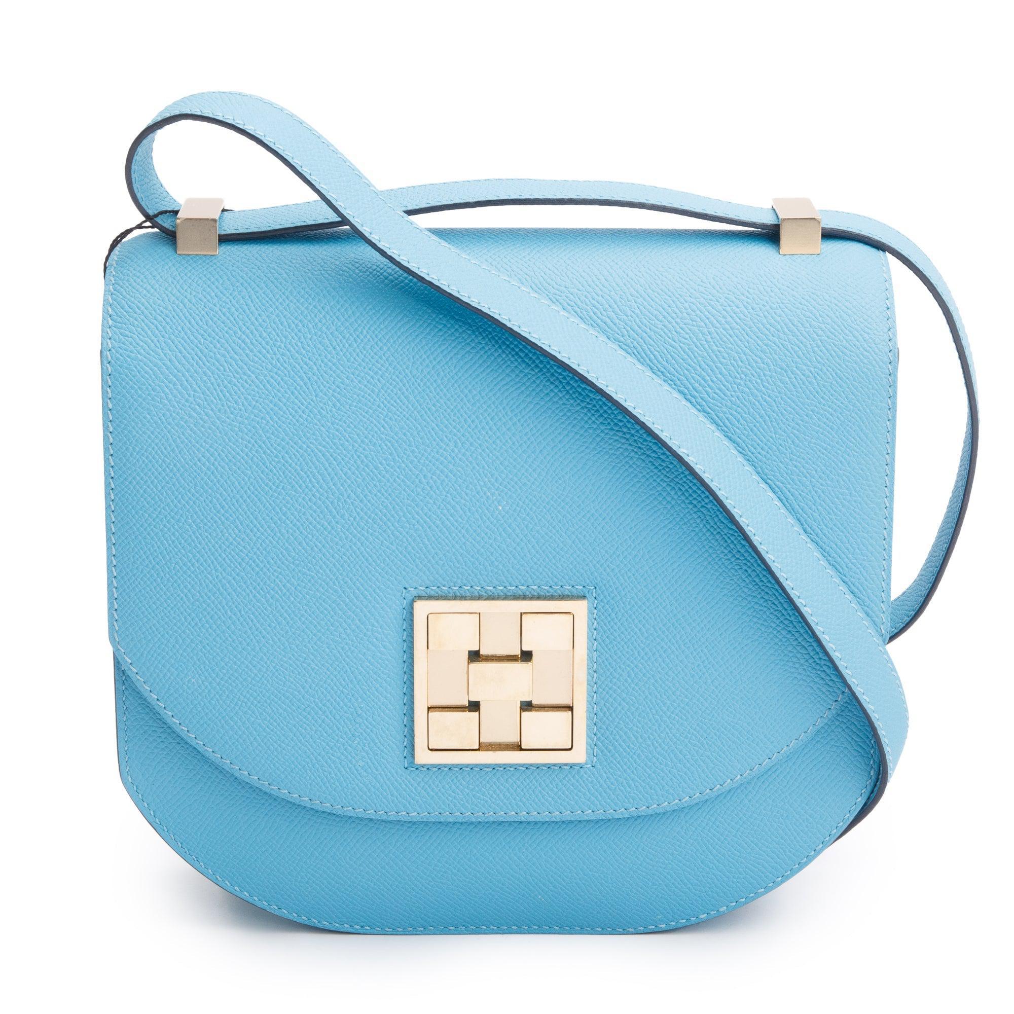 Hermes Celeste Epsom Leather Mosaique Au 24-21