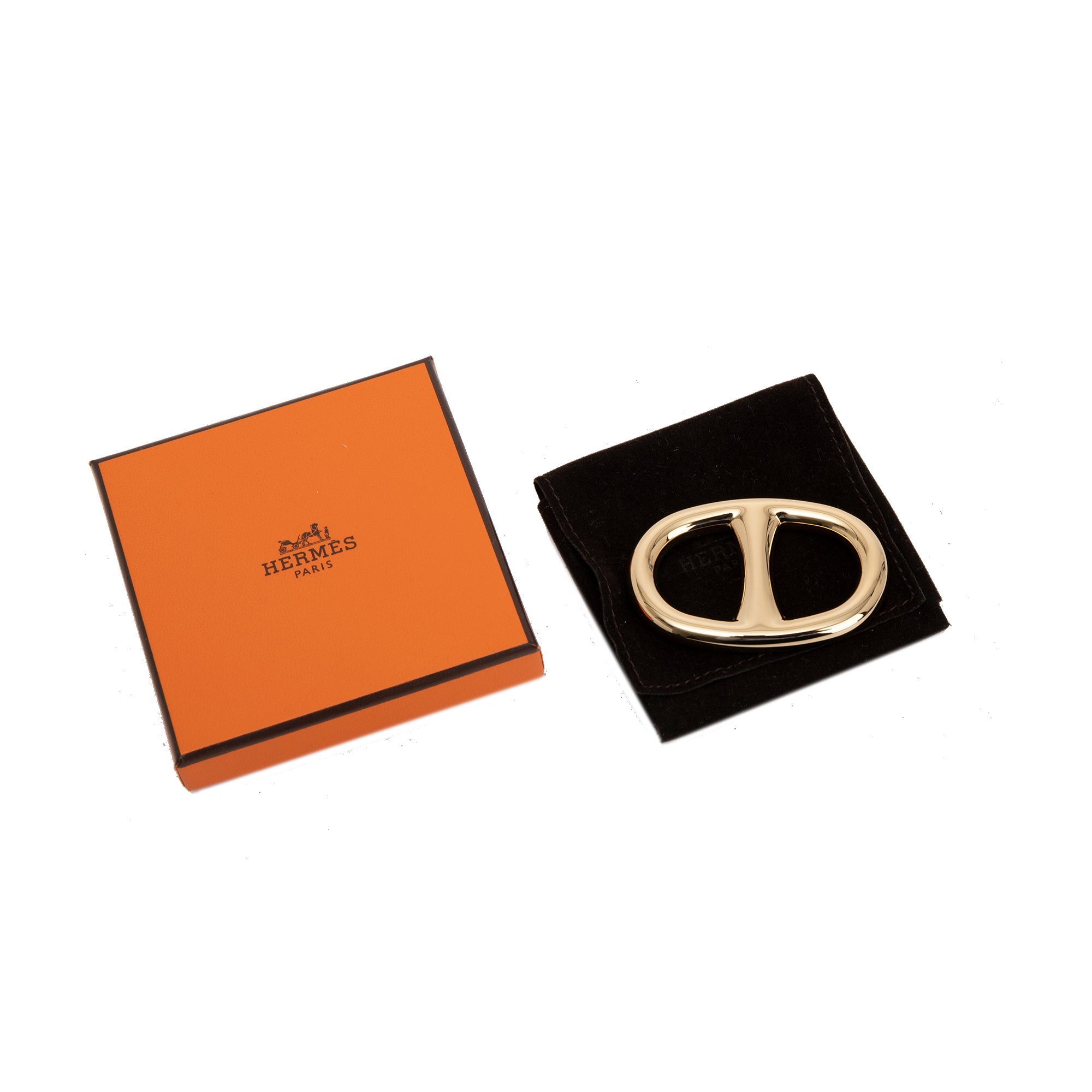 Hermes Chaine D'Ancre Scarf Ring w/ Box
