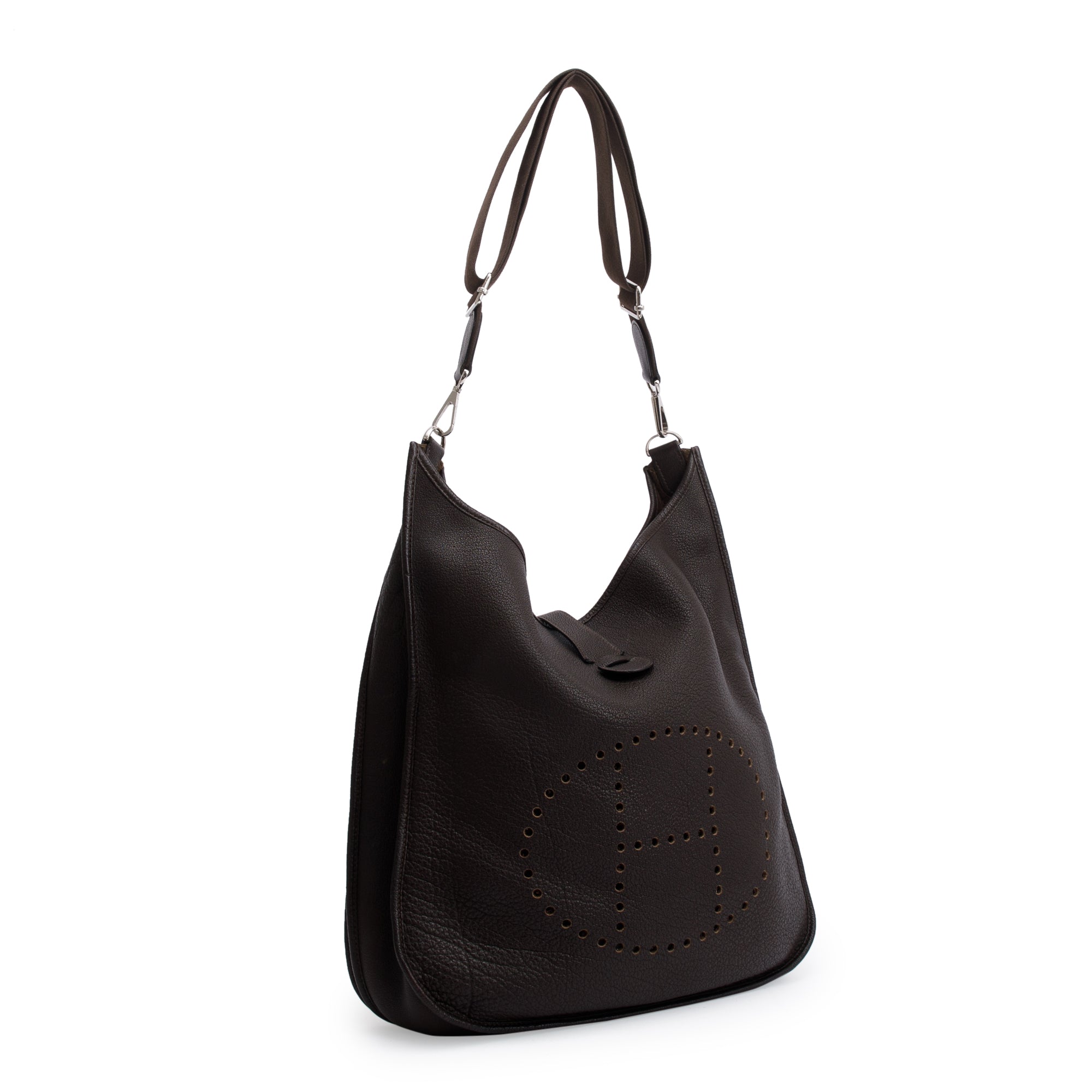 Hermes Chocolat Taurillon Clemence Evelyne III TGM